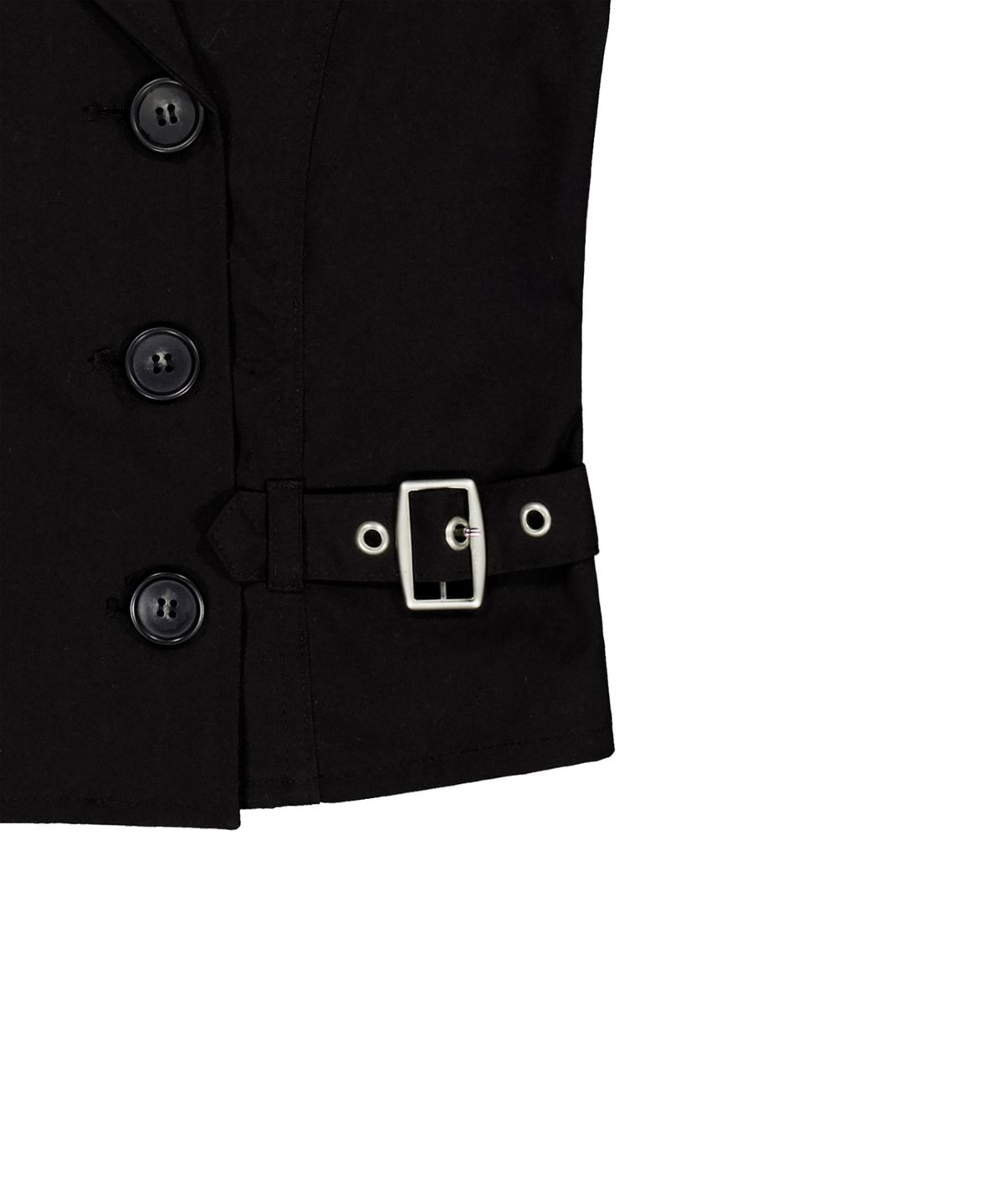락케이크(ROCKCAKE) Double Button Halter Vest - Black