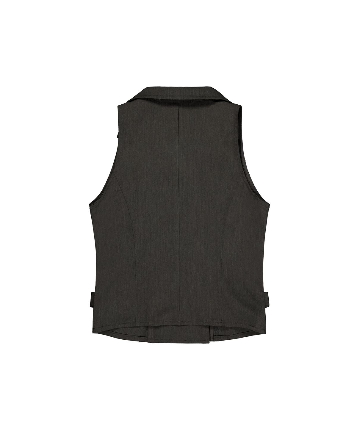 락케이크(ROCKCAKE) Double Button Halter Vest - Charcoal