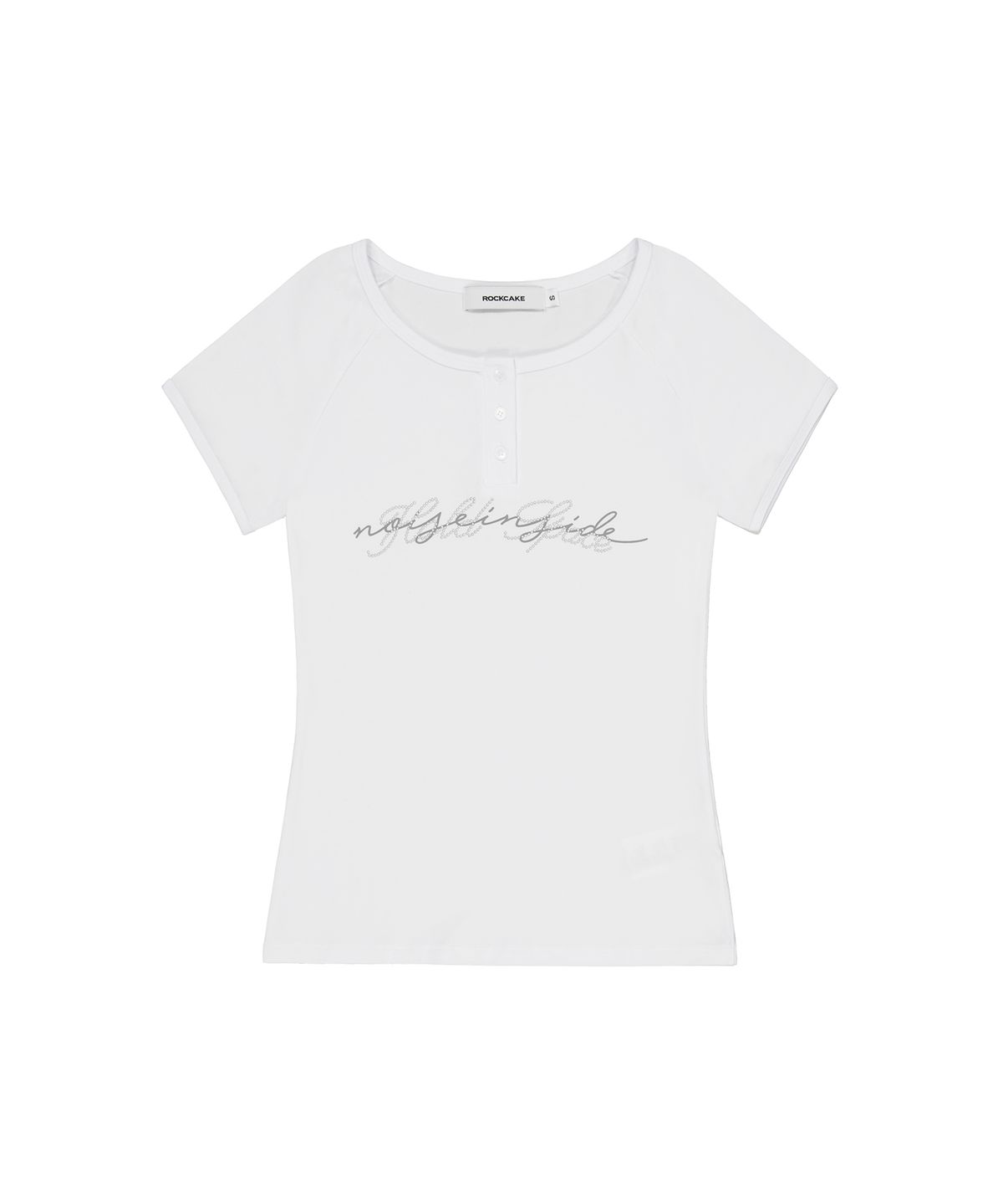 락케이크(ROCKCAKE) Raglan Henly Neck Top - White