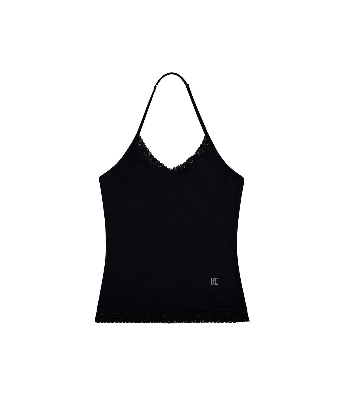 락케이크(ROCKCAKE) Lace Halter Sleeveless - Black