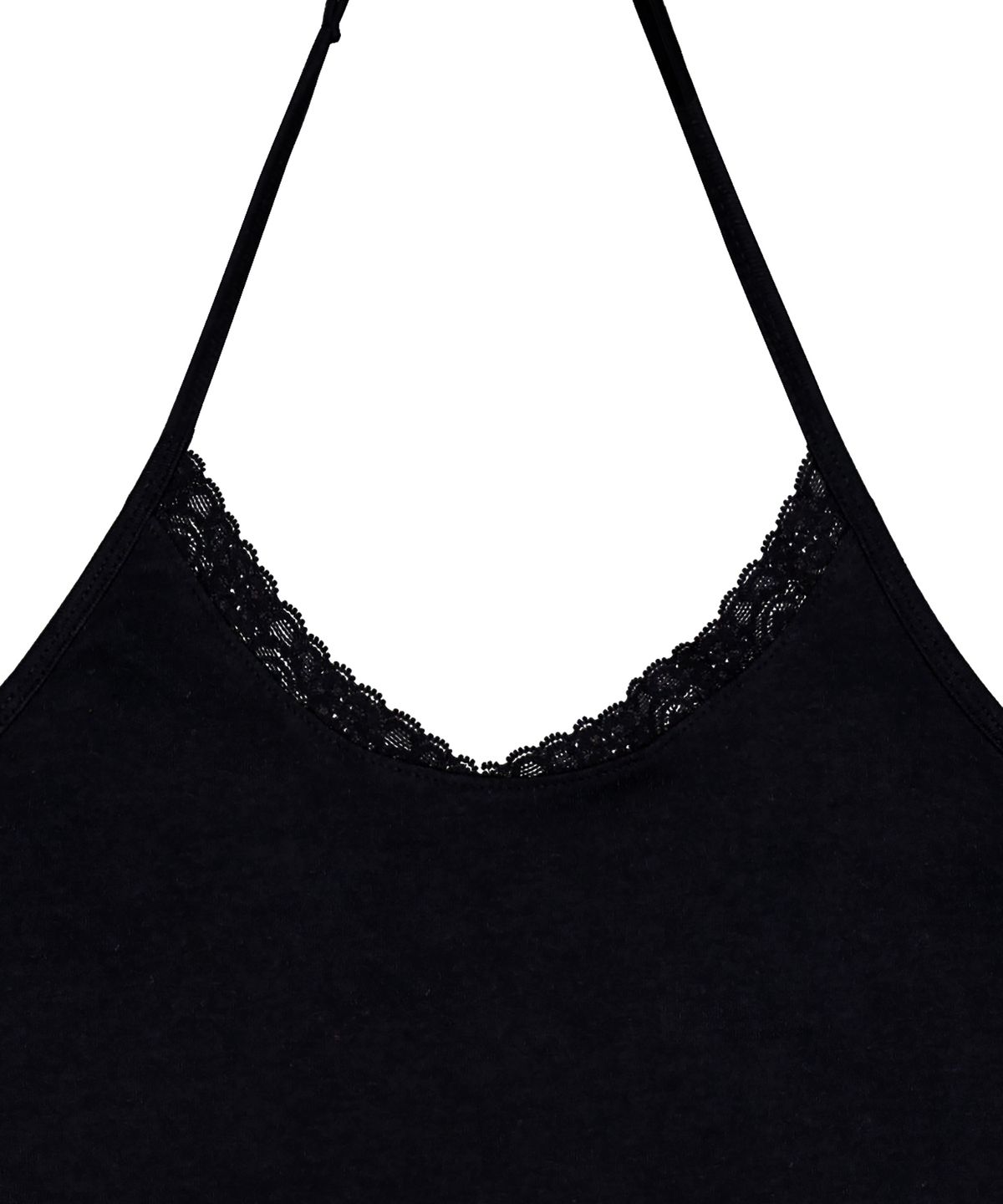 락케이크(ROCKCAKE) Lace Halter Sleeveless - Black