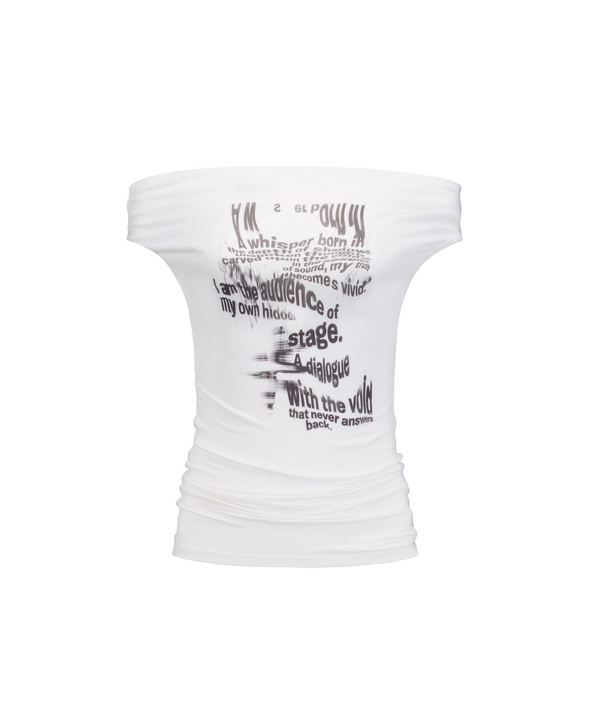 락케이크(ROCKCAKE) Shadow Shirring Off Shoulder Top - White