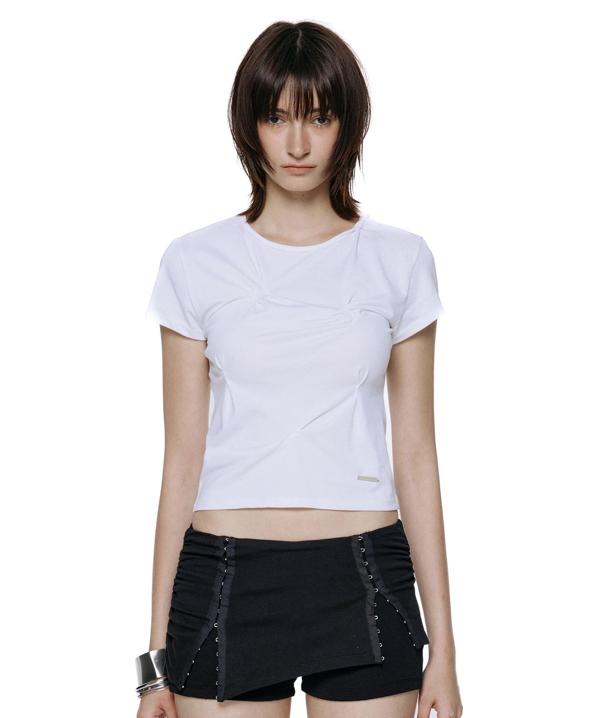 락케이크(ROCKCAKE) Pinched Top - White