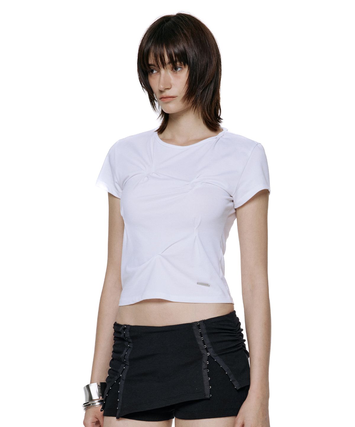 락케이크(ROCKCAKE) Pinched Top - White