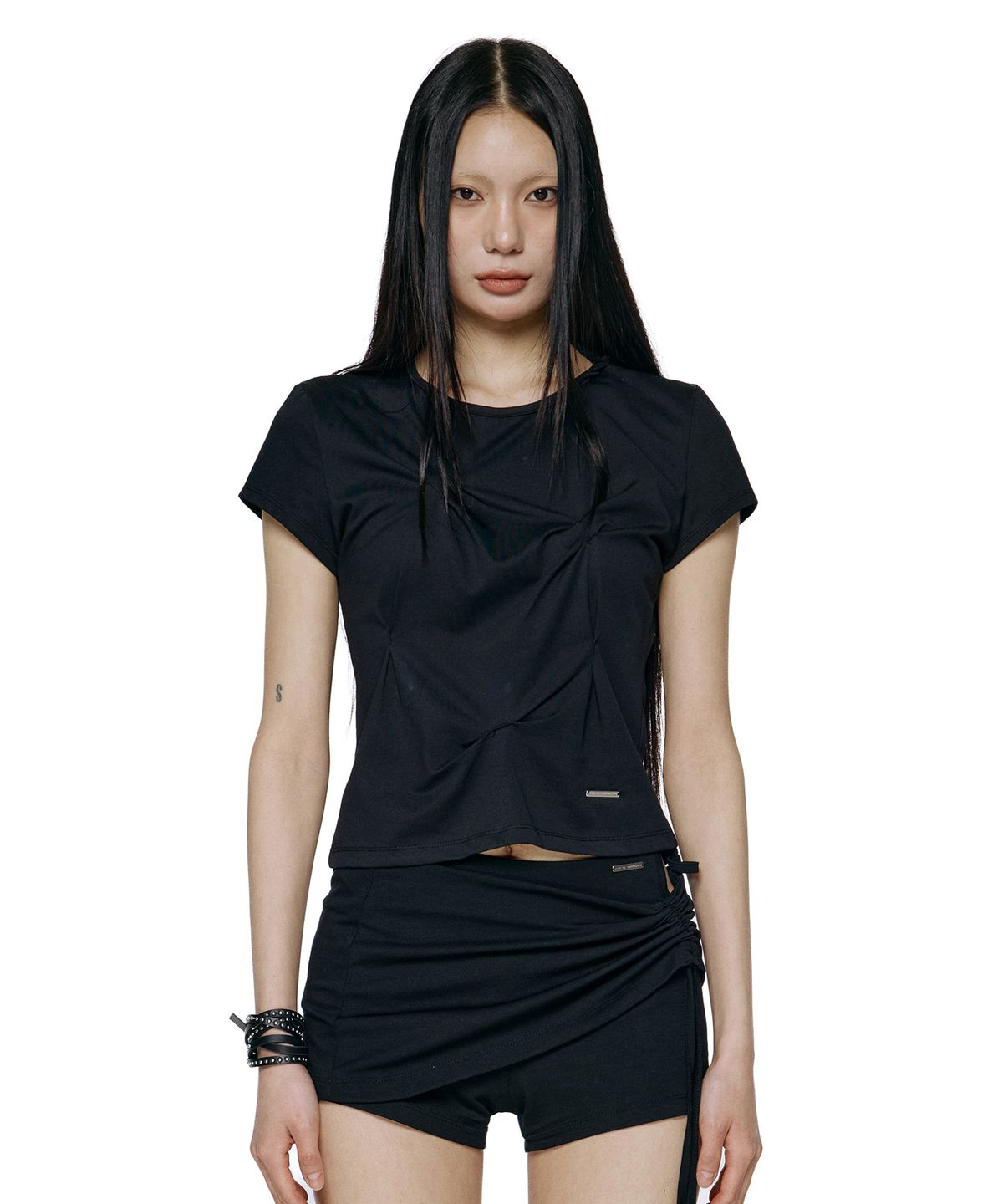 락케이크(ROCKCAKE) Pinched Top - Black