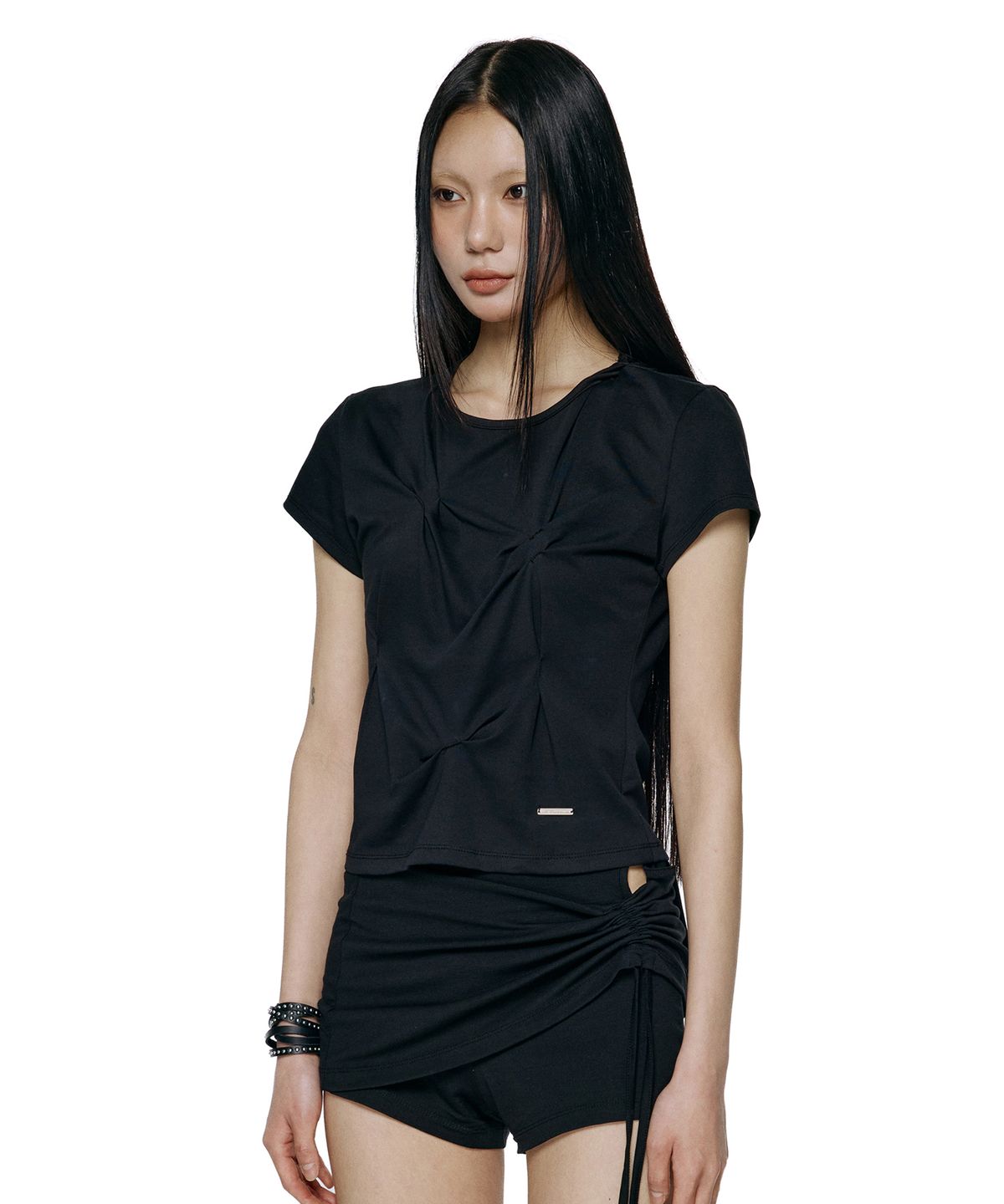락케이크(ROCKCAKE) Pinched Top - Black