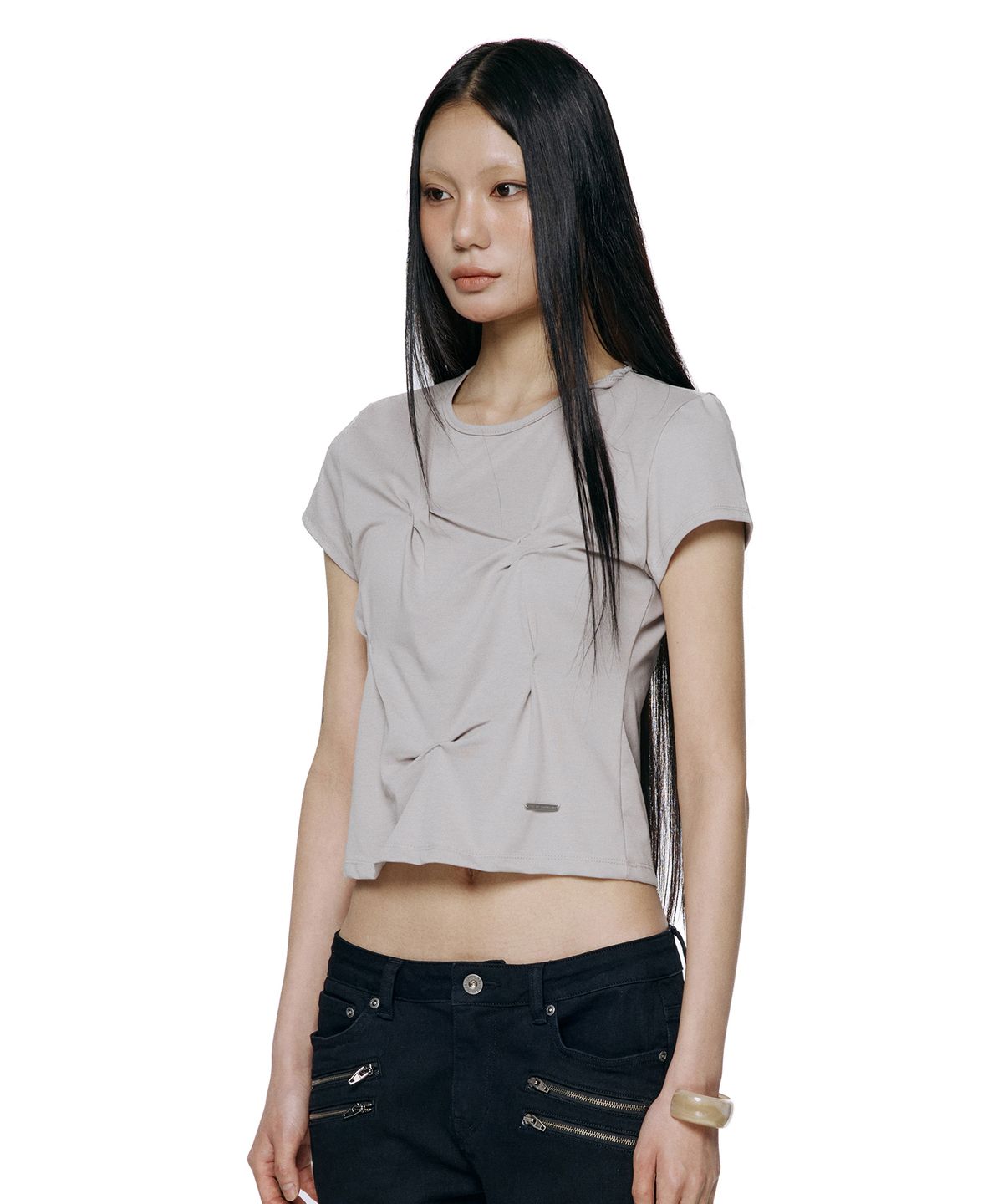 락케이크(ROCKCAKE) Pinched Top - Beige