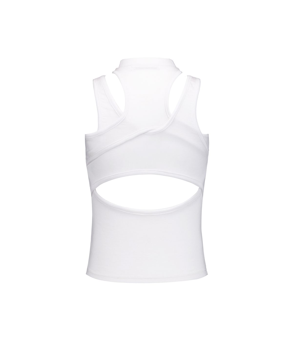 락케이크(ROCKCAKE) Overlap Tank Sleeveless - White