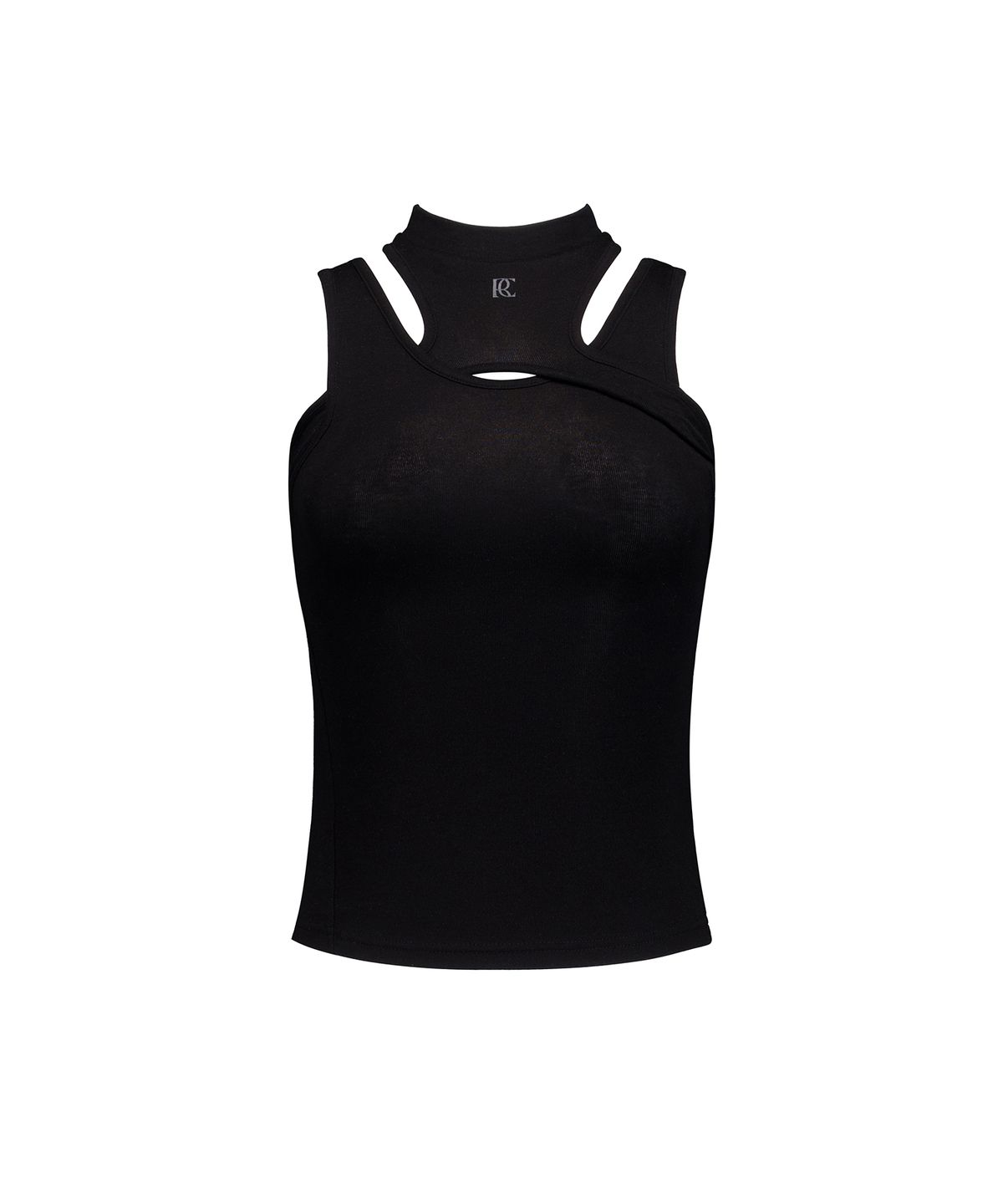 락케이크(ROCKCAKE) Overlap Tank Sleeveless - Black