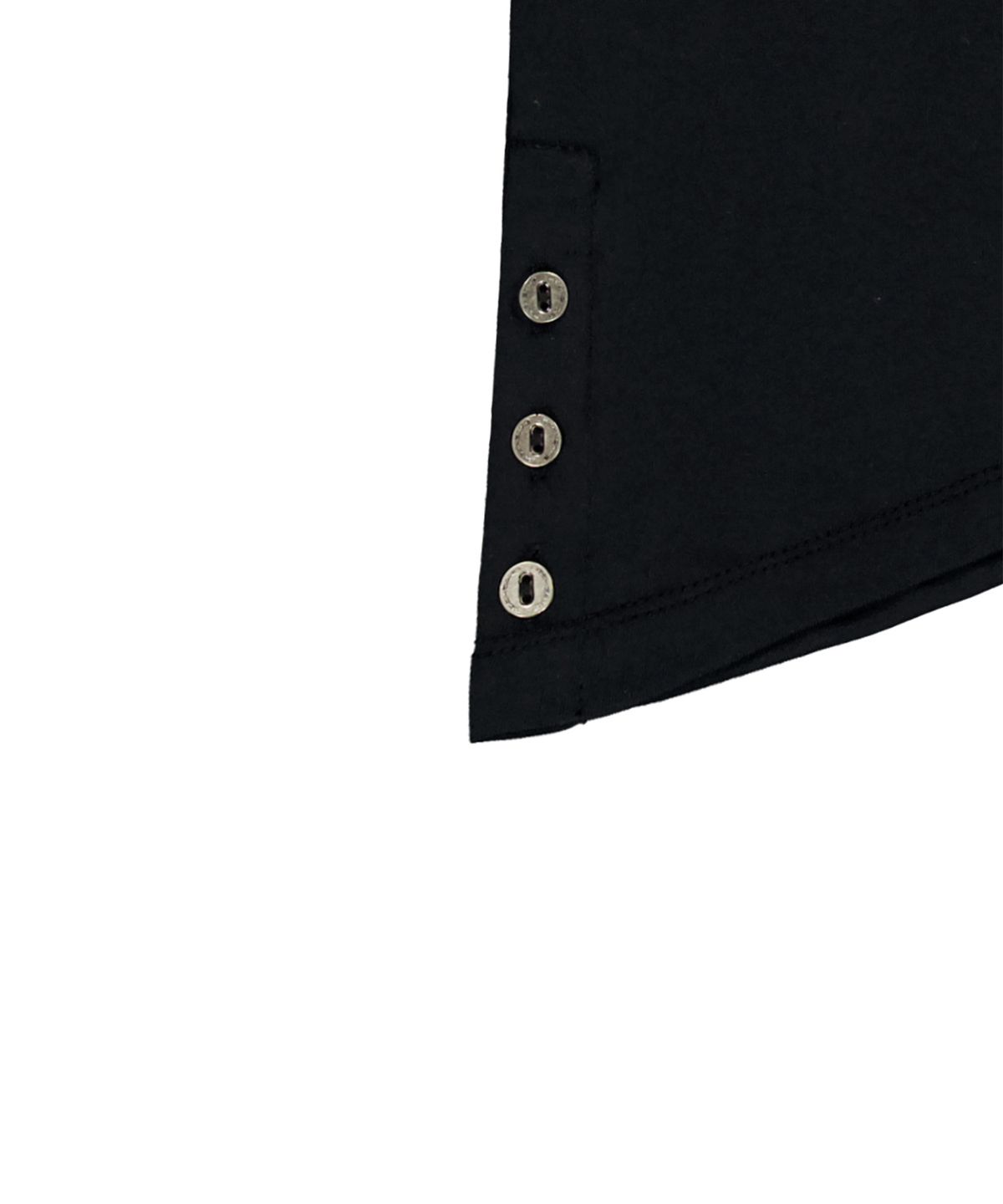 락케이크(ROCKCAKE) Slit Button Asymmetric Sleeveless - Black