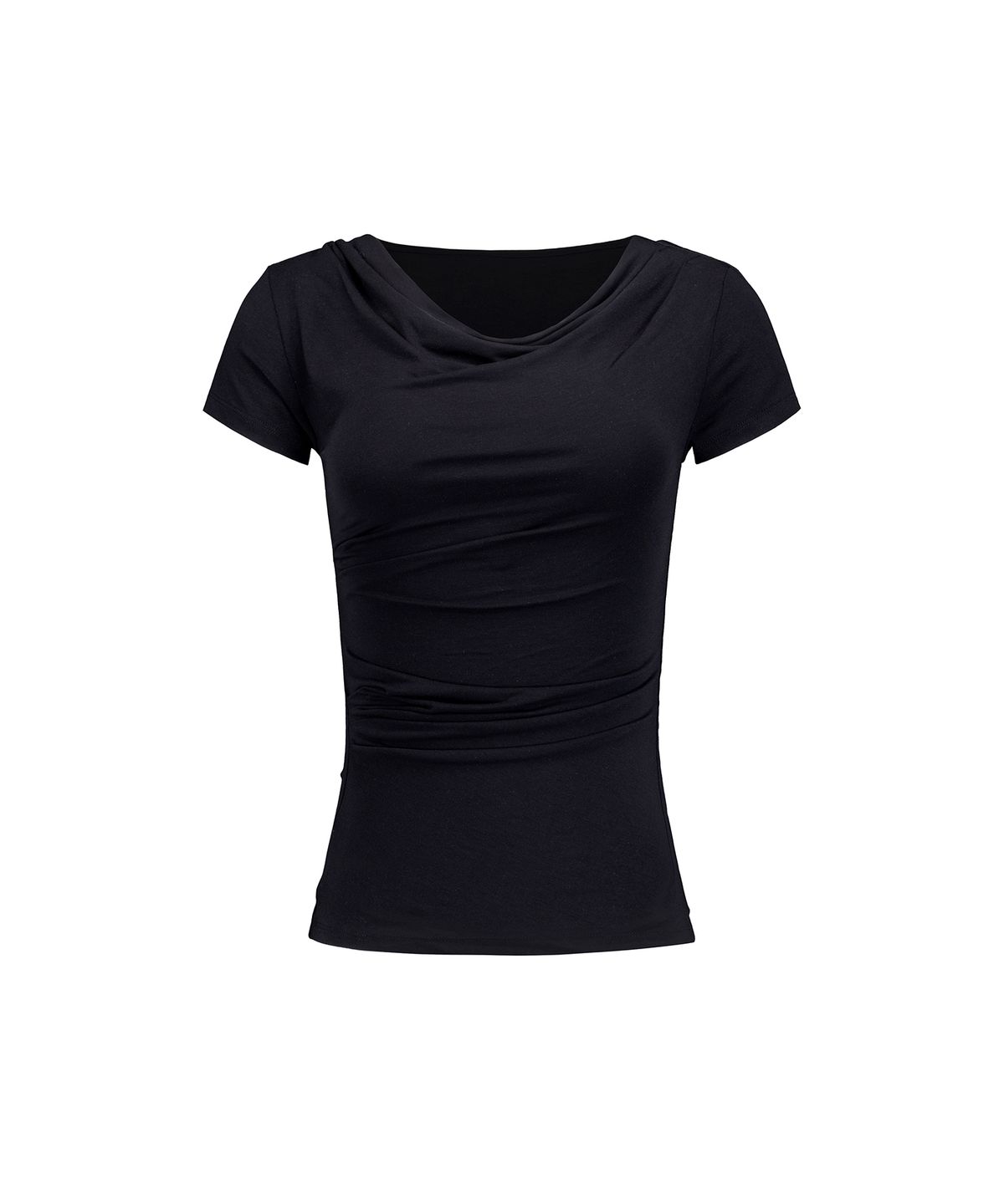 락케이크(ROCKCAKE) Drape Essential Top - Black