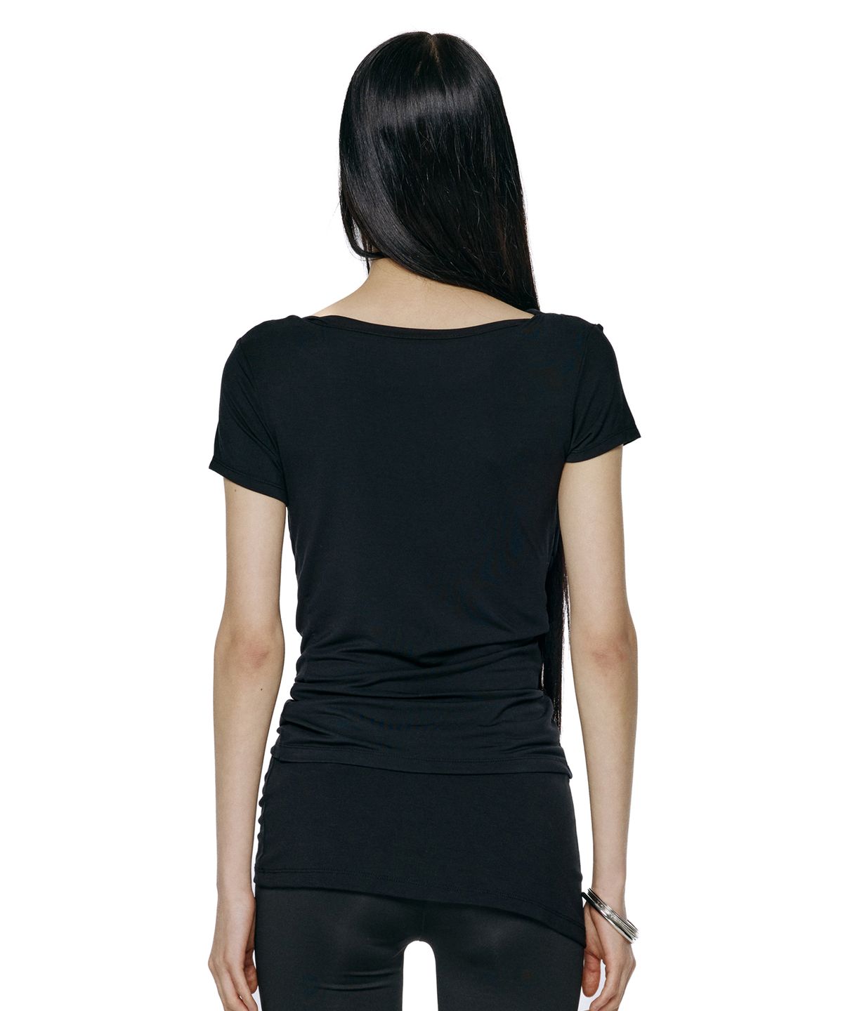 락케이크(ROCKCAKE) Drape Essential Top - Black