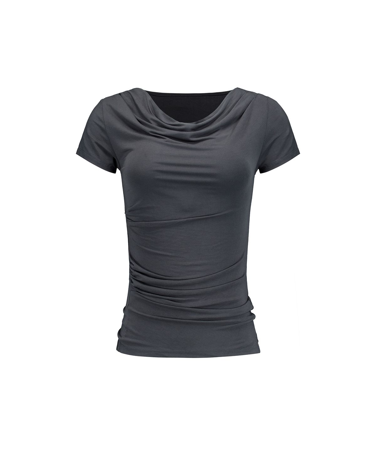 락케이크(ROCKCAKE) Drape Essential Top - Charcoal