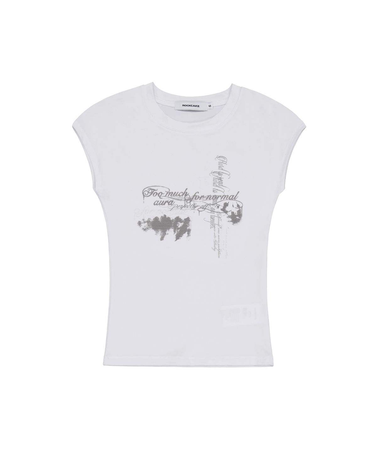 락케이크(ROCKCAKE) Aura Cap Sleeve Top - White