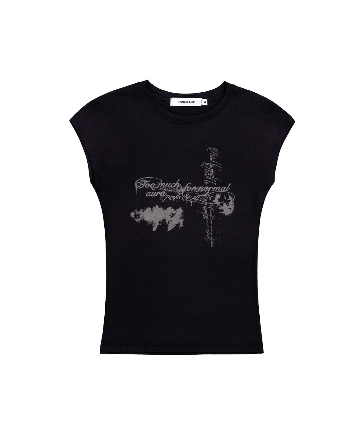 락케이크(ROCKCAKE) Aura Cap Sleeve Top - Black