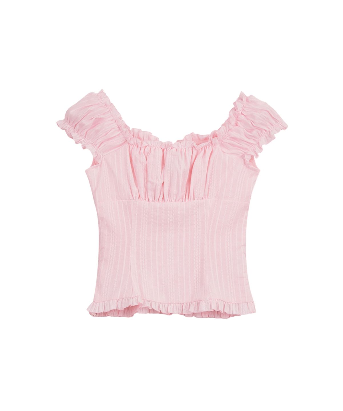 라츠유(LOTSYOU) LOTSYOU_Ella Blouse Light Pink
