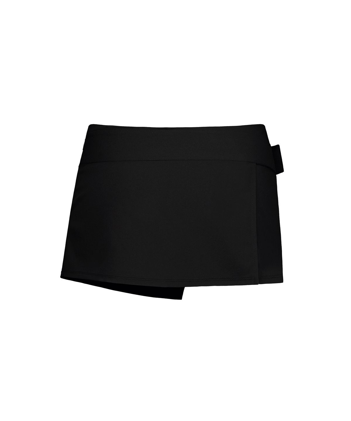 락케이크(ROCKCAKE) Wide Belt Wrap Skirt - Black