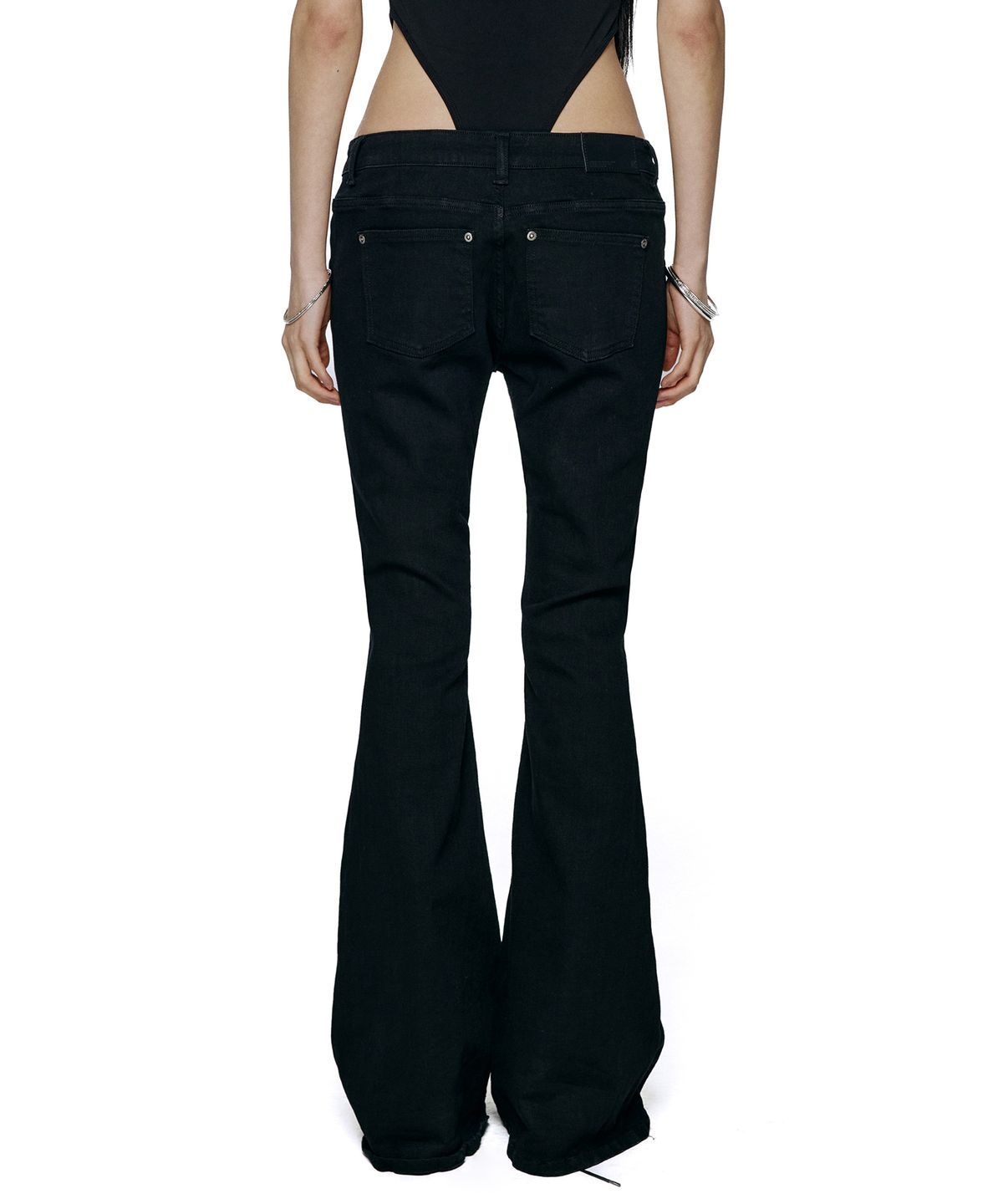 락케이크(ROCKCAKE) Raven Zipper Bootcut Jeans - Black