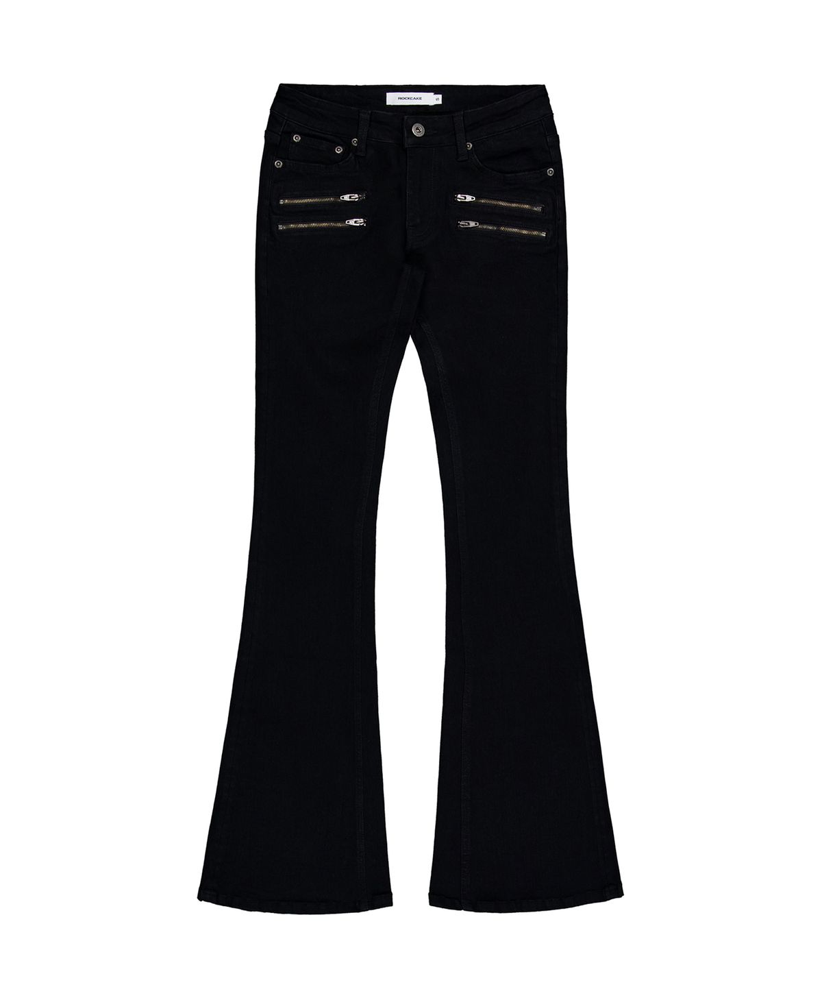 락케이크(ROCKCAKE) Raven Zipper Bootcut Jeans - Black