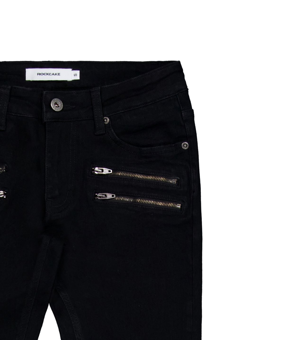 락케이크(ROCKCAKE) Raven Zipper Bootcut Jeans - Black