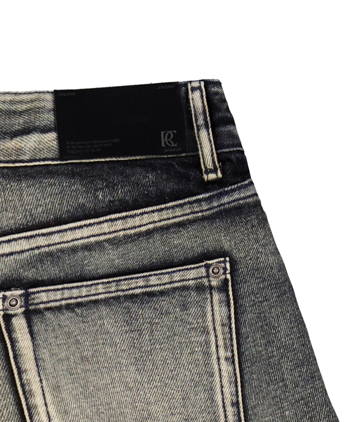락케이크(ROCKCAKE) Damage Denim Shorts - Ash Blue