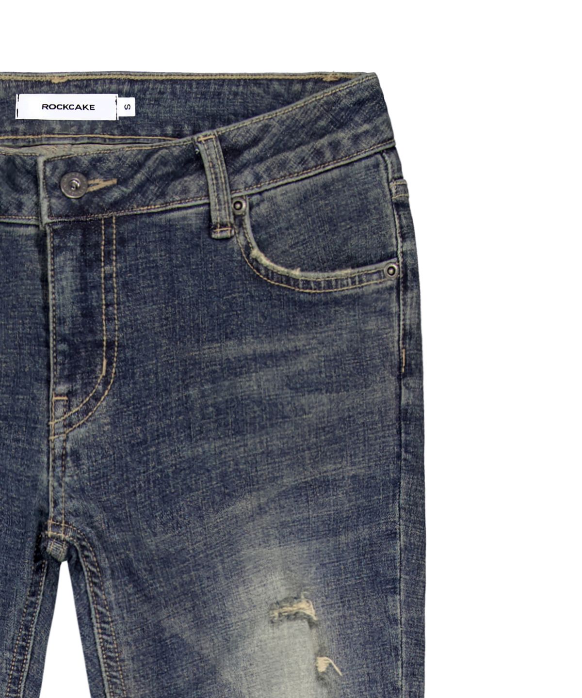 락케이크(ROCKCAKE) Layne Low Rise Bootcut Jeans - Blue