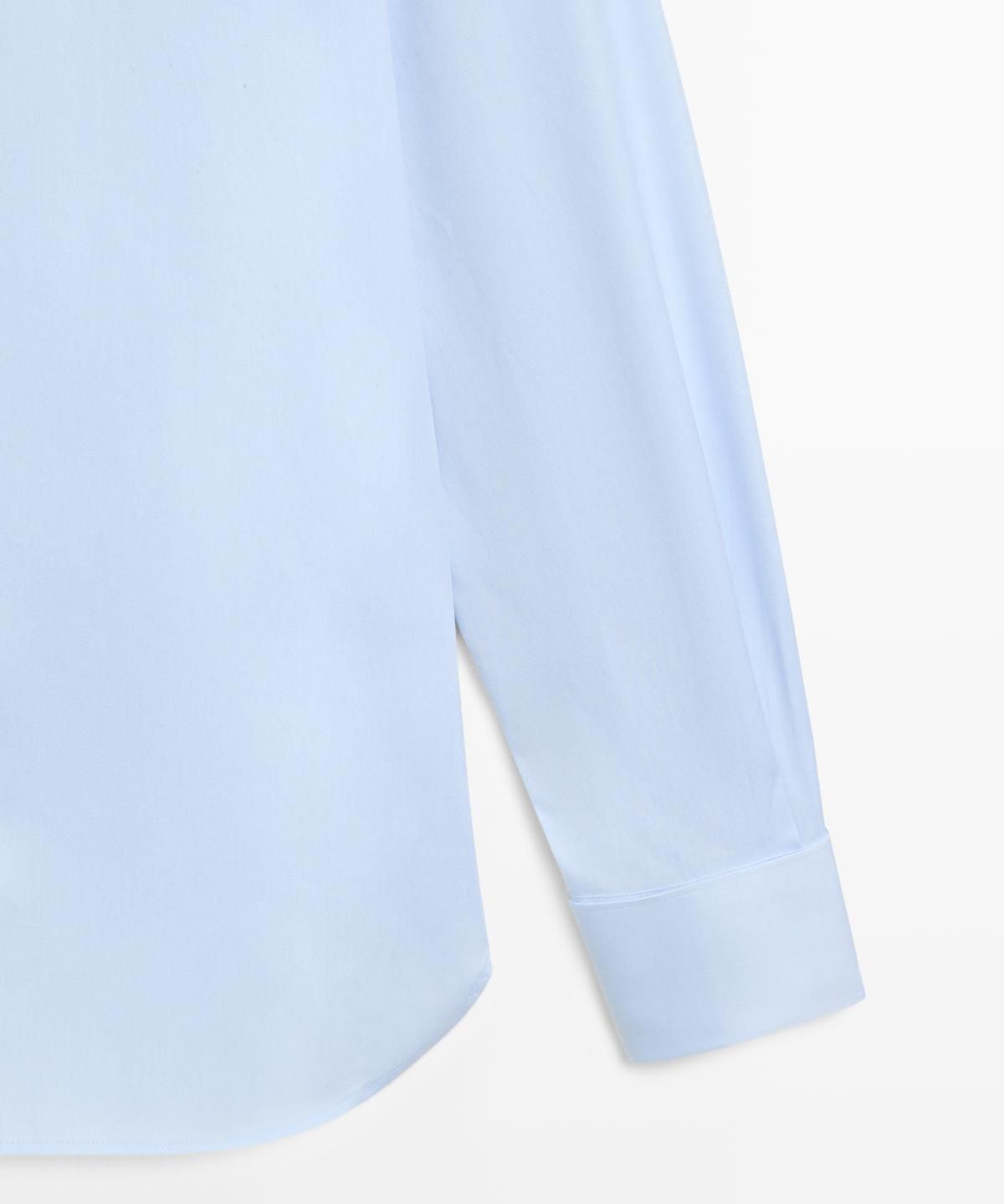 마시모두띠(MASSIMO DUTTI) 100% 코튼 슬림 핏 셔츠 더블 커프스