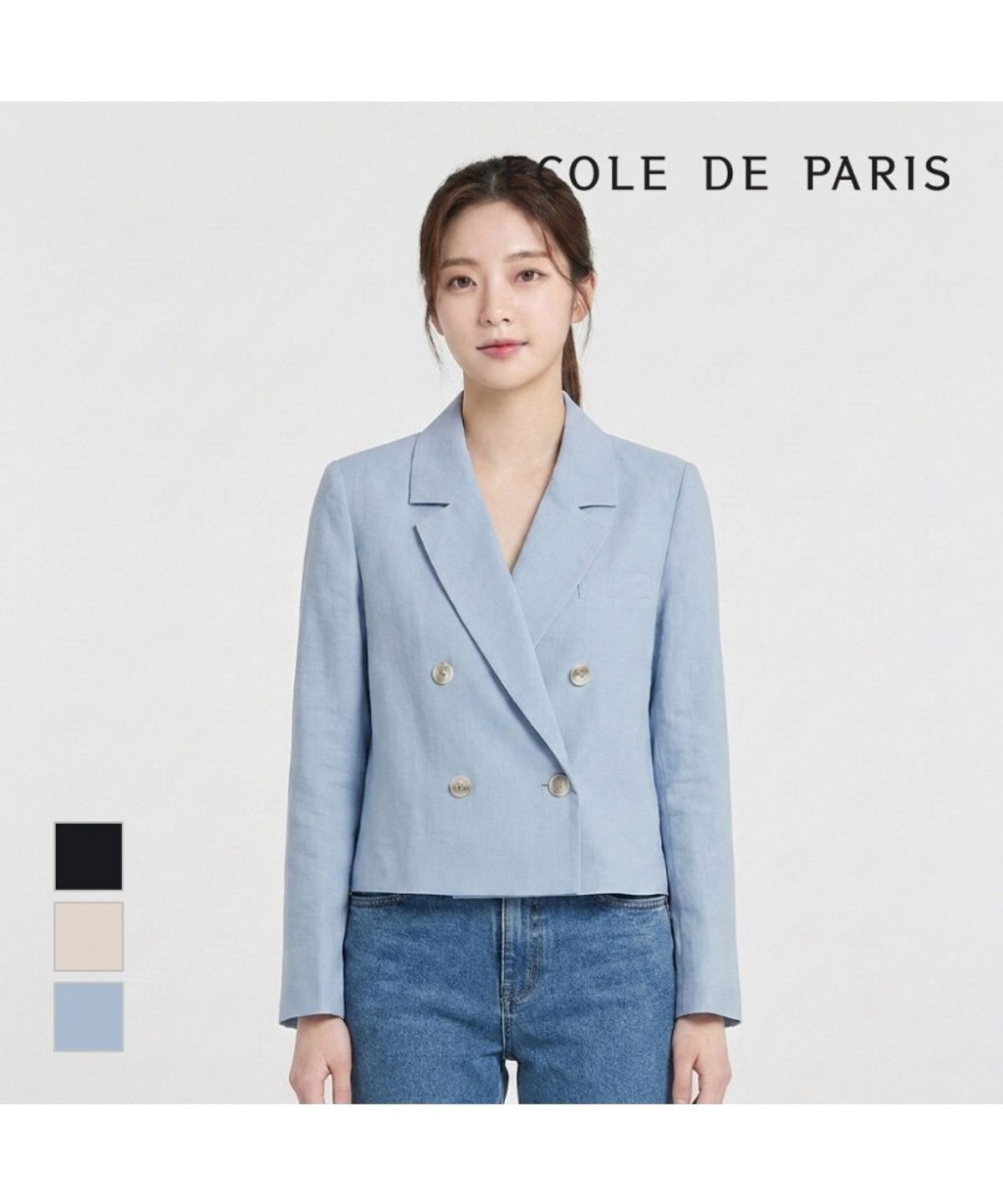 에꼴드파리(ECOLEDEPARIS) 모던 버튼디자인 자켓_RB34WJCM34Z