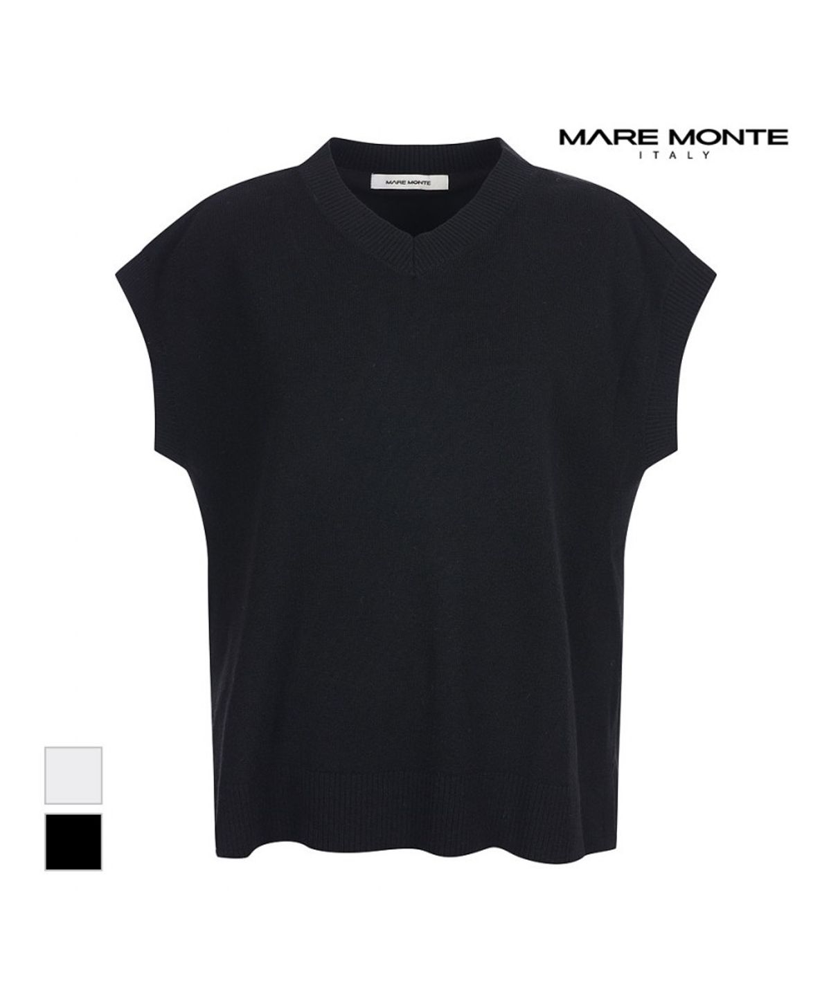 마레몬떼(MAREMONTE) 뒷판배색 니트베스트_M233MKT13P0