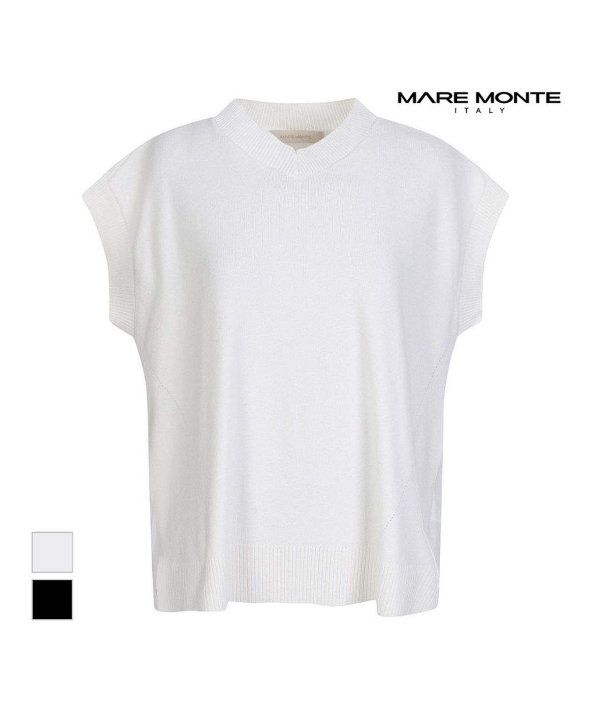 마레몬떼(MAREMONTE) 뒷판배색 니트베스트_M233MKT13P0