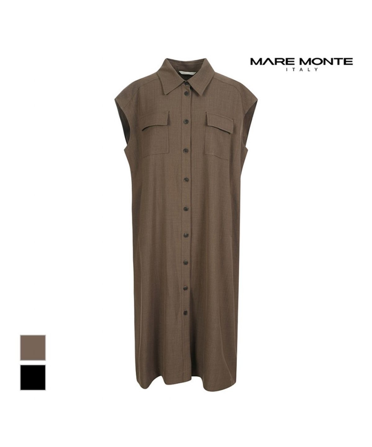 마레몬떼(MAREMONTE) 원피스형 카라 롱베스트_M233MVT03S0