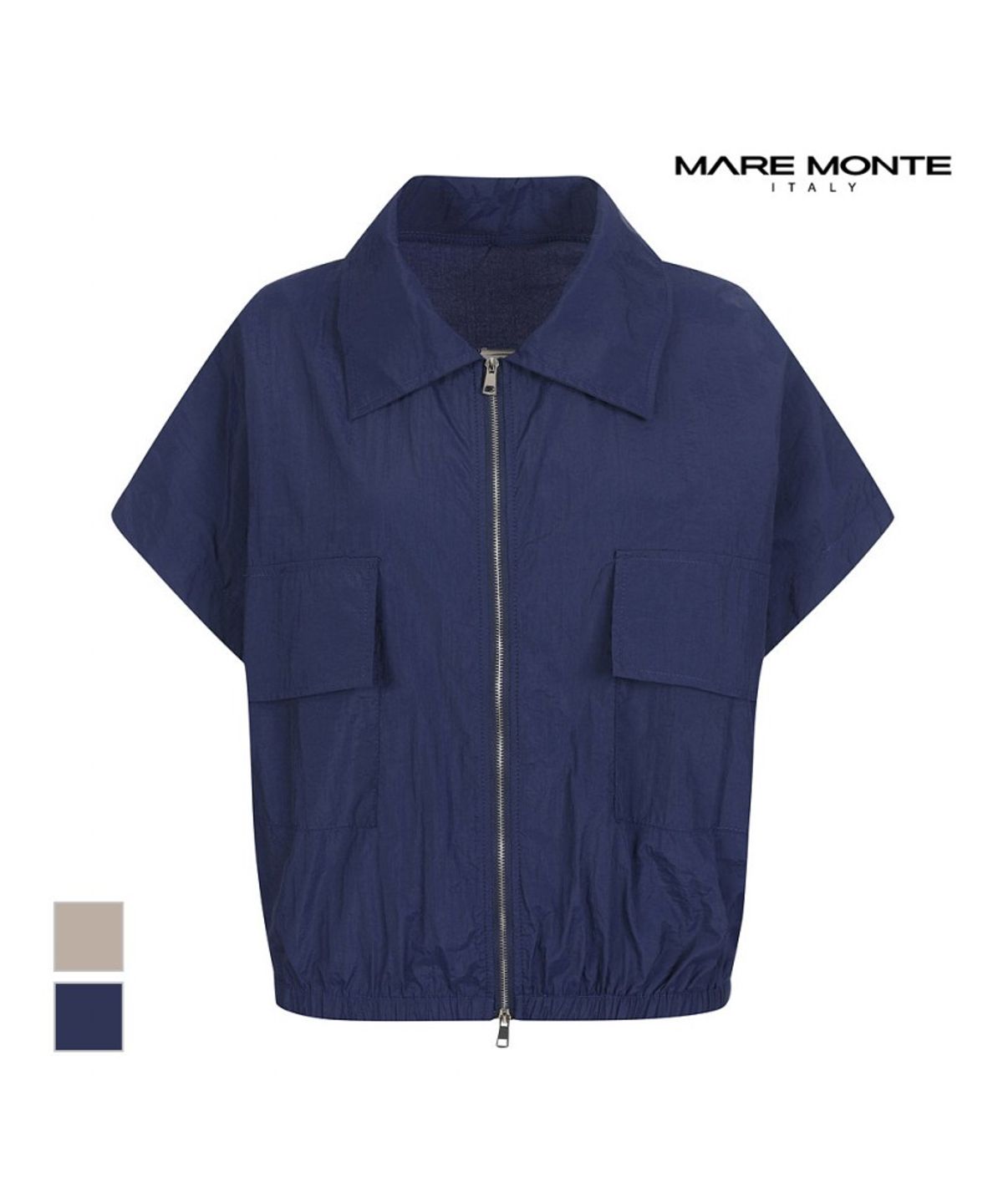 마레몬떼(MAREMONTE) 밑단셔링 카라집업 베스트_M237MVT20M0