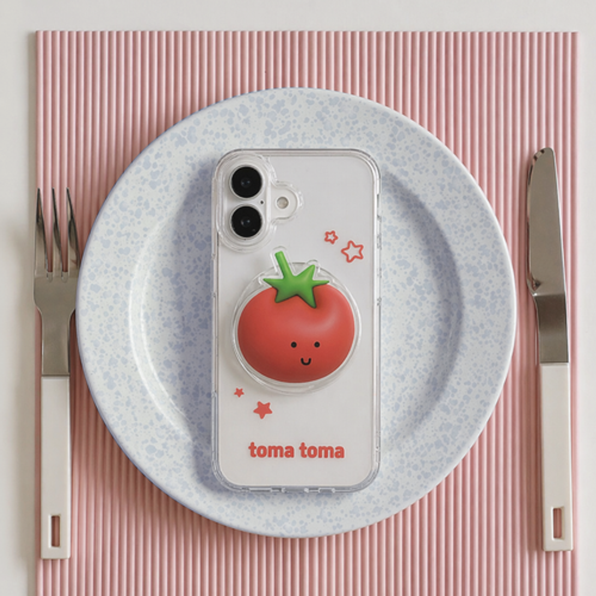 이레케이스앤굿즈(IRECASEGOODS) [맥세이프톡+투명젤리] 토마토마 아이폰 갤럭시 투명젤리케이스