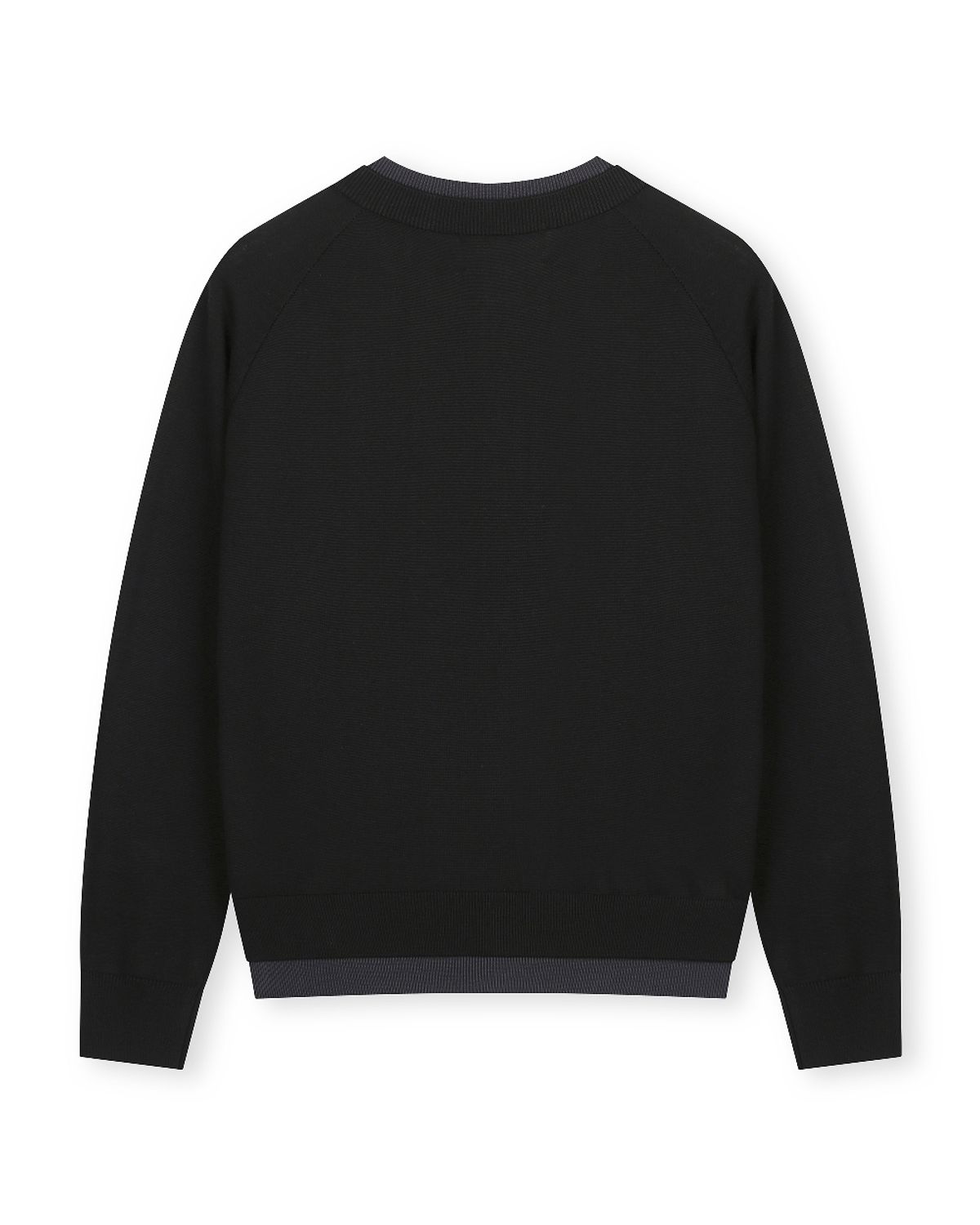 비슬로우(BESLOW) [비슬로우X데릭]LAYERED CREW NECK CARDIGAN BLACK