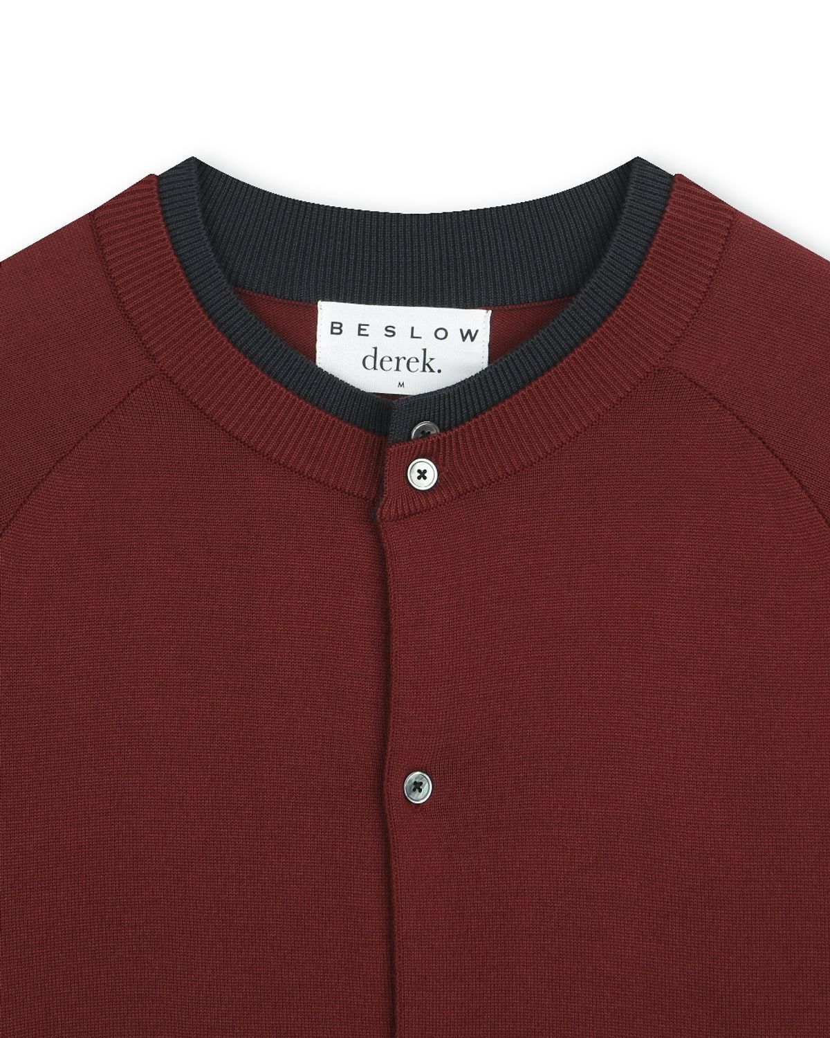 비슬로우(BESLOW) [비슬로우X데릭]LAYERED CREW NECK CARDIGAN BURGUNDY
