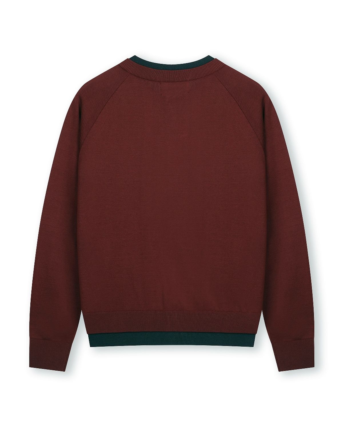 비슬로우(BESLOW) [비슬로우X데릭]LAYERED CREW NECK CARDIGAN BURGUNDY