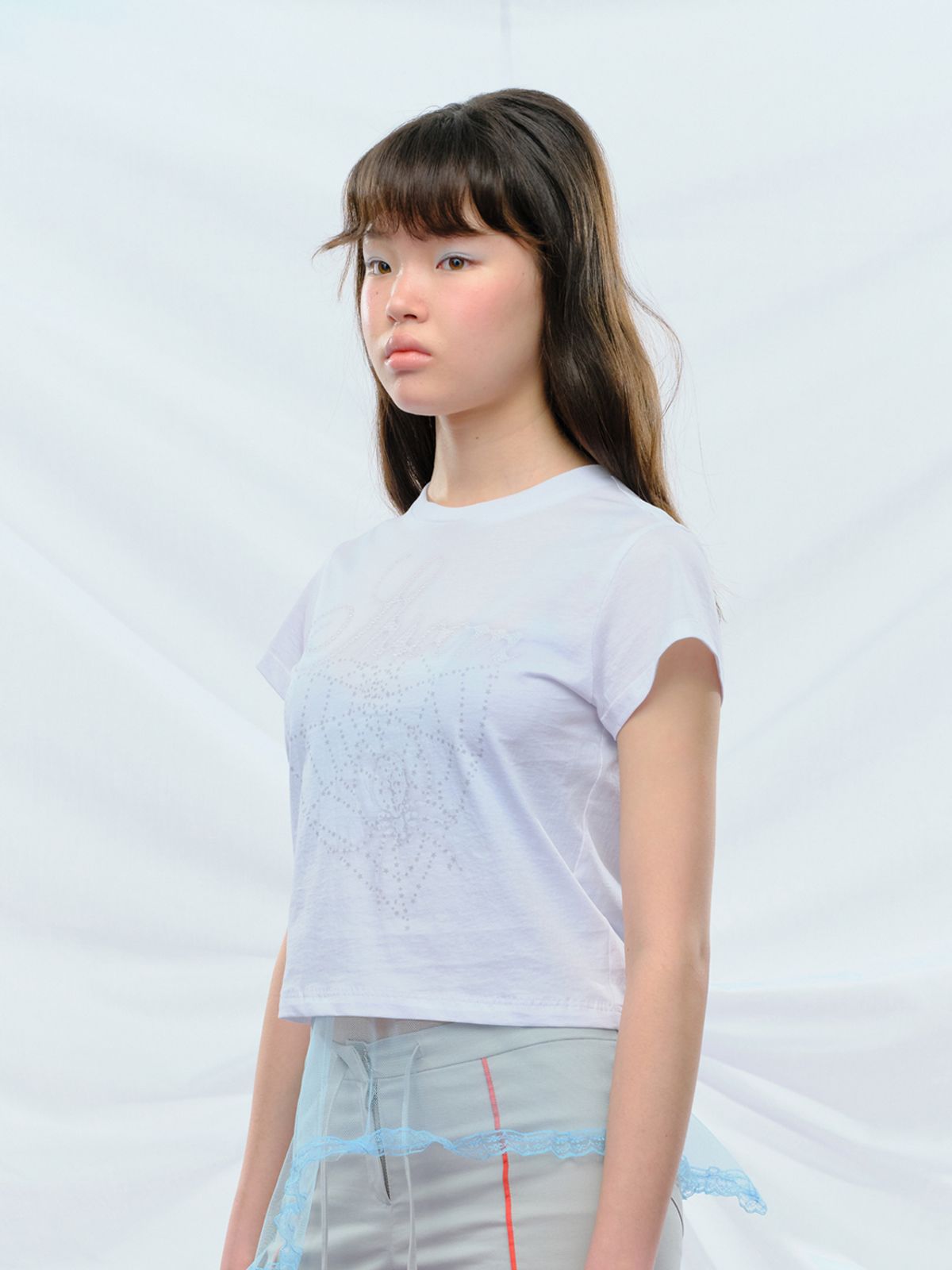 퓨레(PUREE) Crystal Shroom tee White