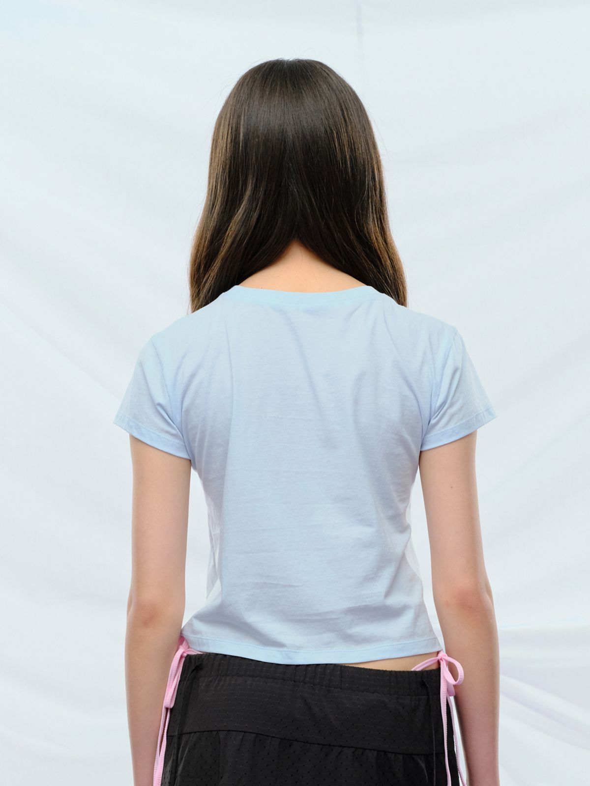 퓨레(PUREE) Crystal Shroom tee Baby blue