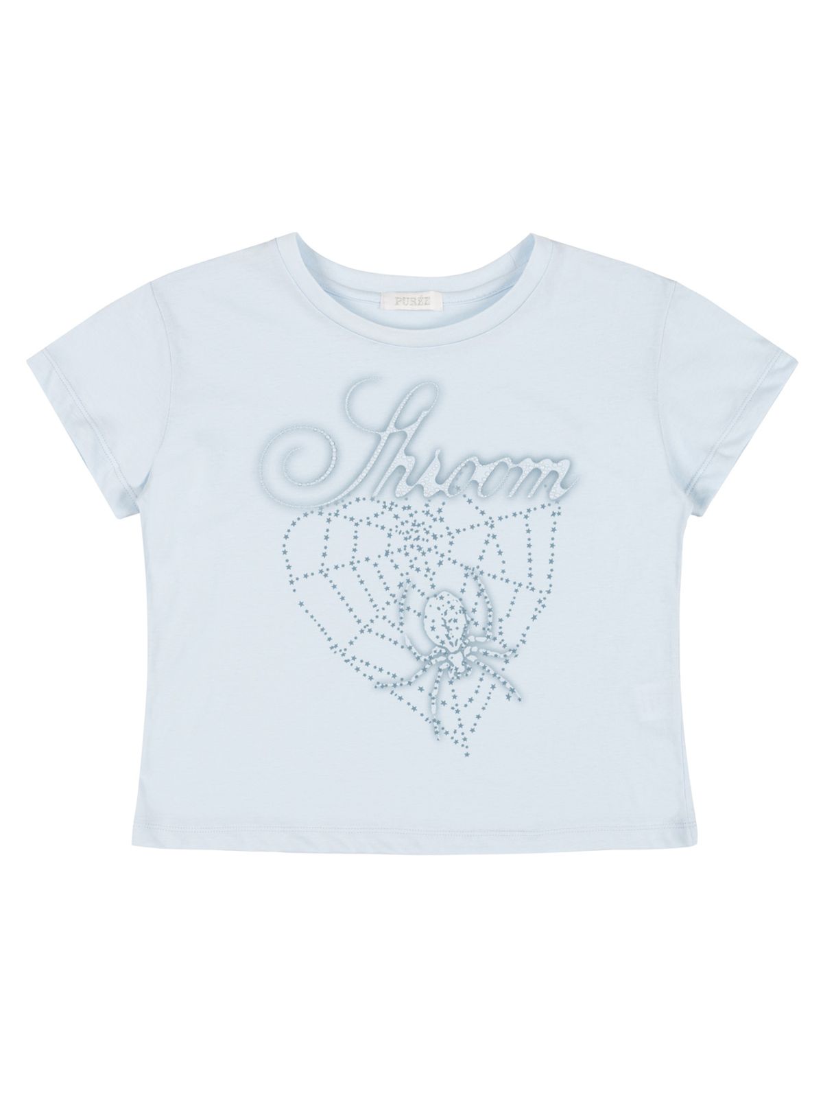 퓨레(PUREE) Crystal Shroom tee Baby blue