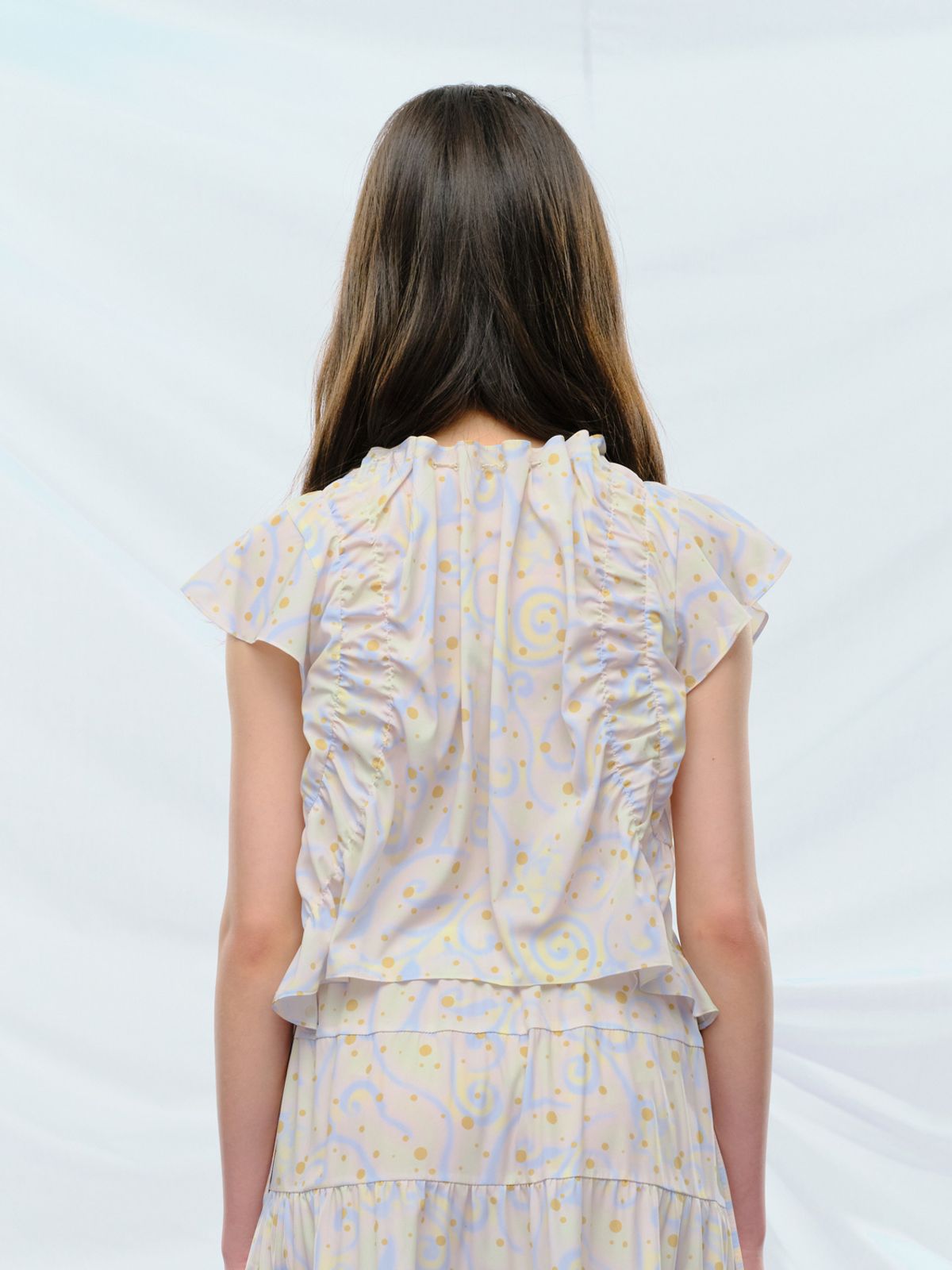 퓨레(PUREE) Fungi Polkadot Blouse Cream