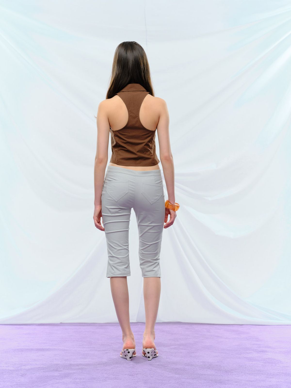 퓨레(PUREE) Fontana Capri Pants Light grey
