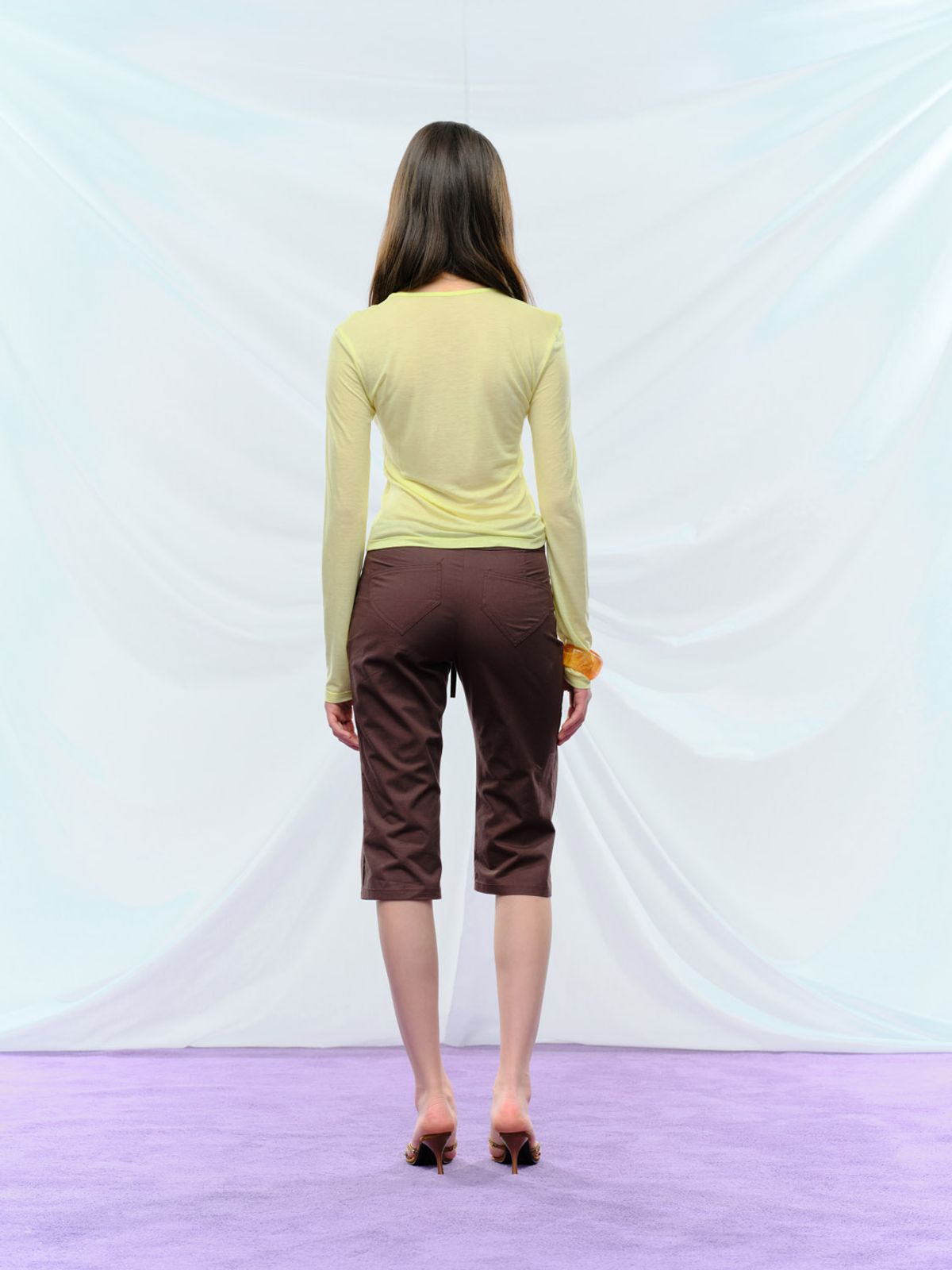 퓨레(PUREE) Fontana Capri Pants Brown