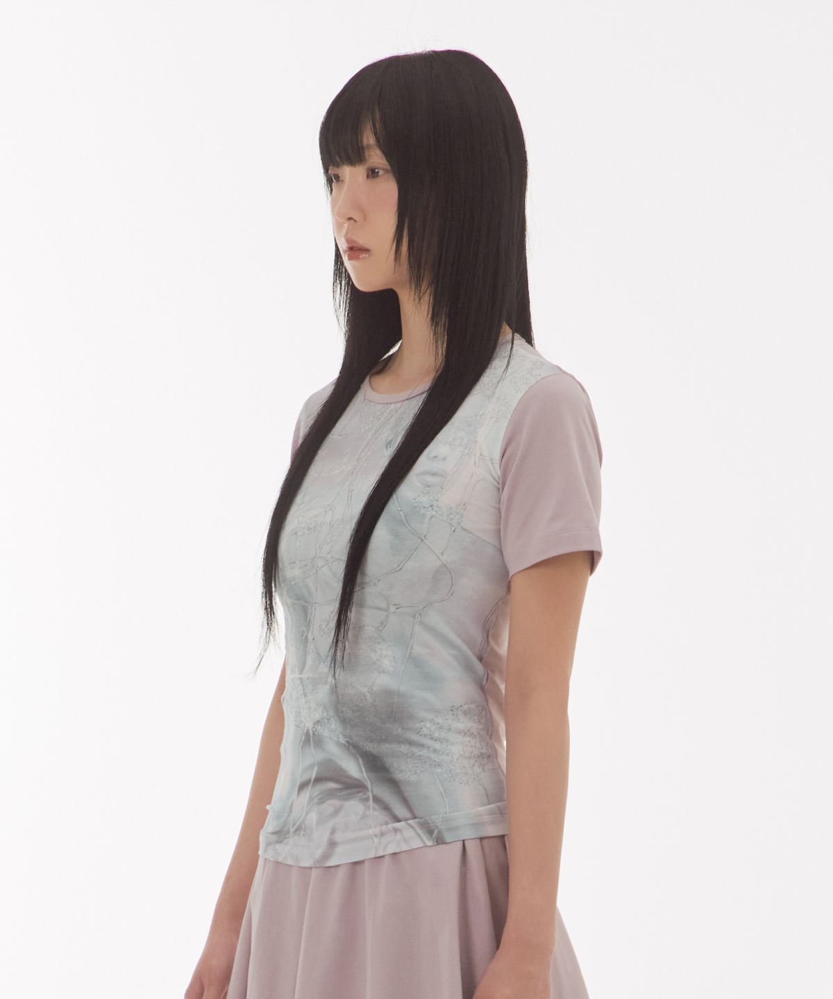 뮬립(MYULIP) GRAPHIC PRINT T-SHIRTS/PINK