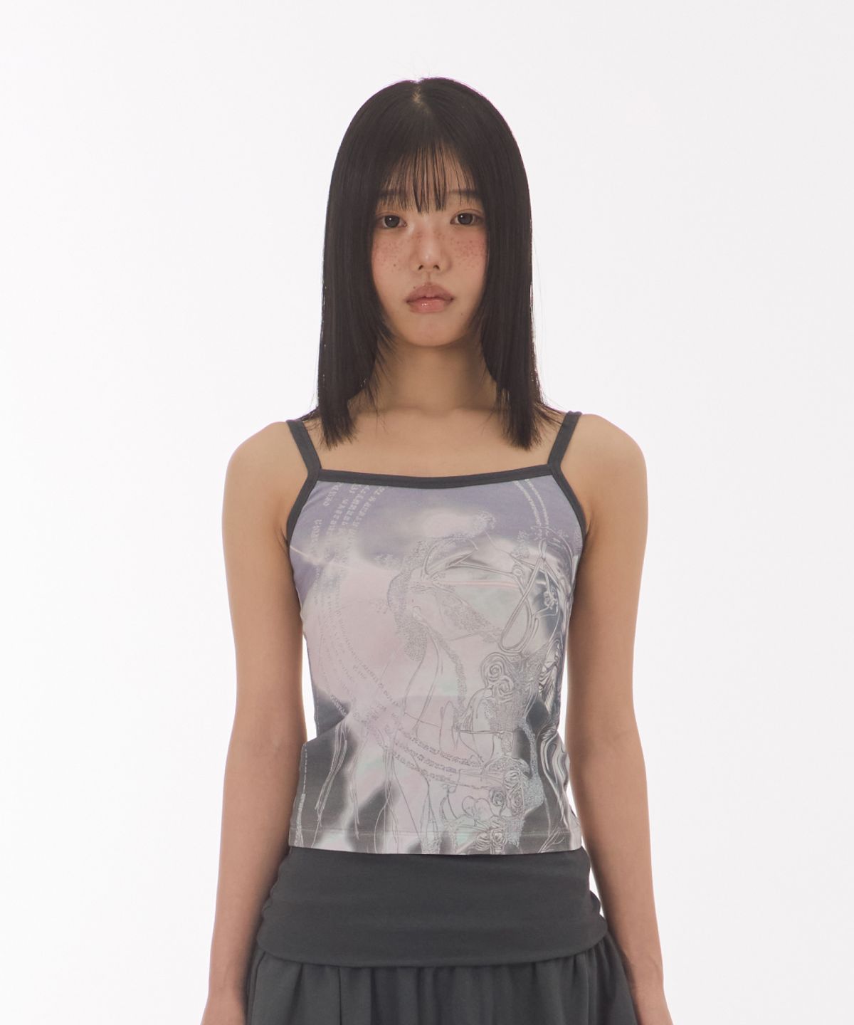 뮬립(MYULIP) GRAPHIC PRINT SLEEVELESS/NAVY