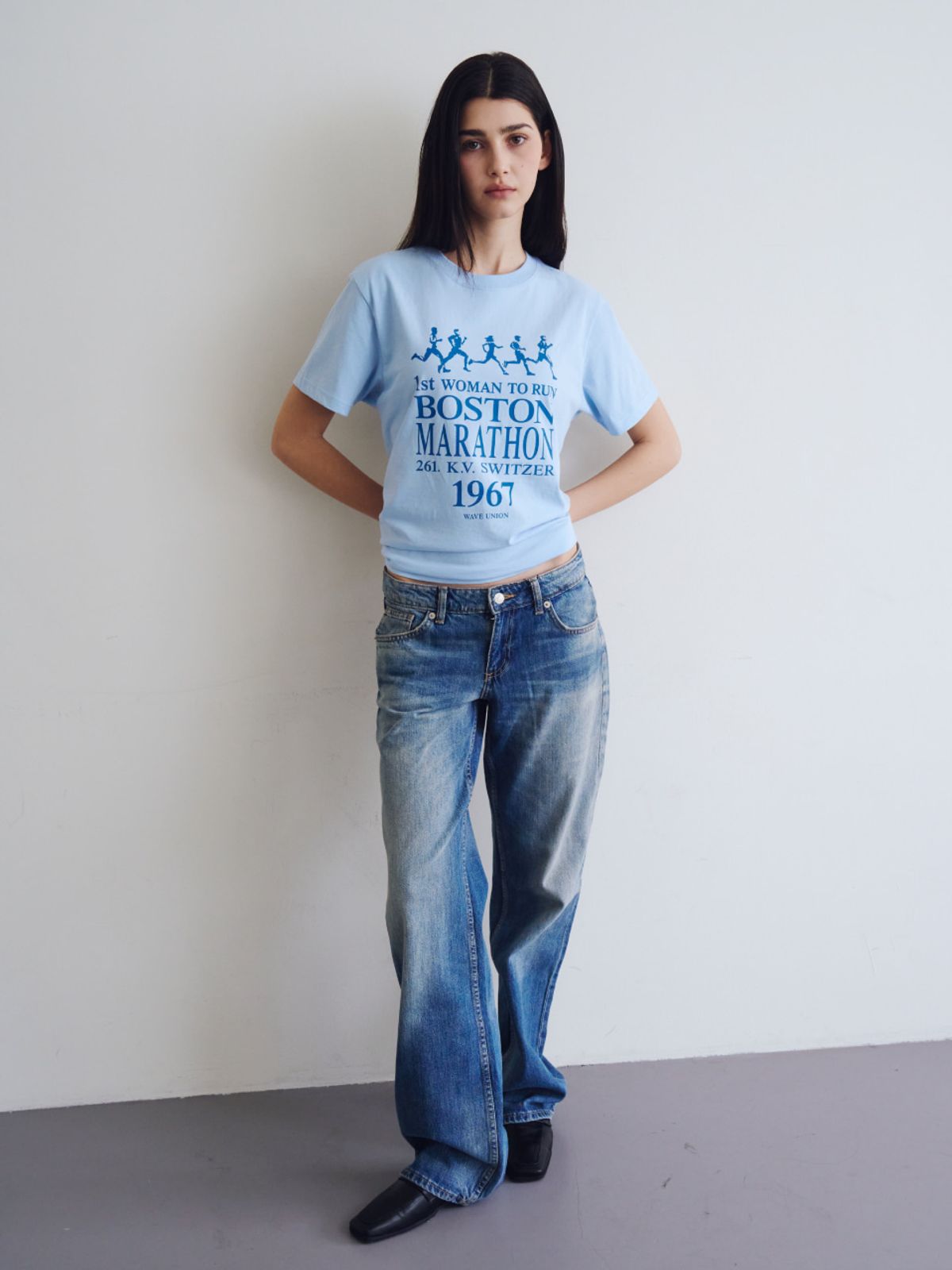 웨이브유니온(WAVE UNION) Kathrine T-shirt Light blue