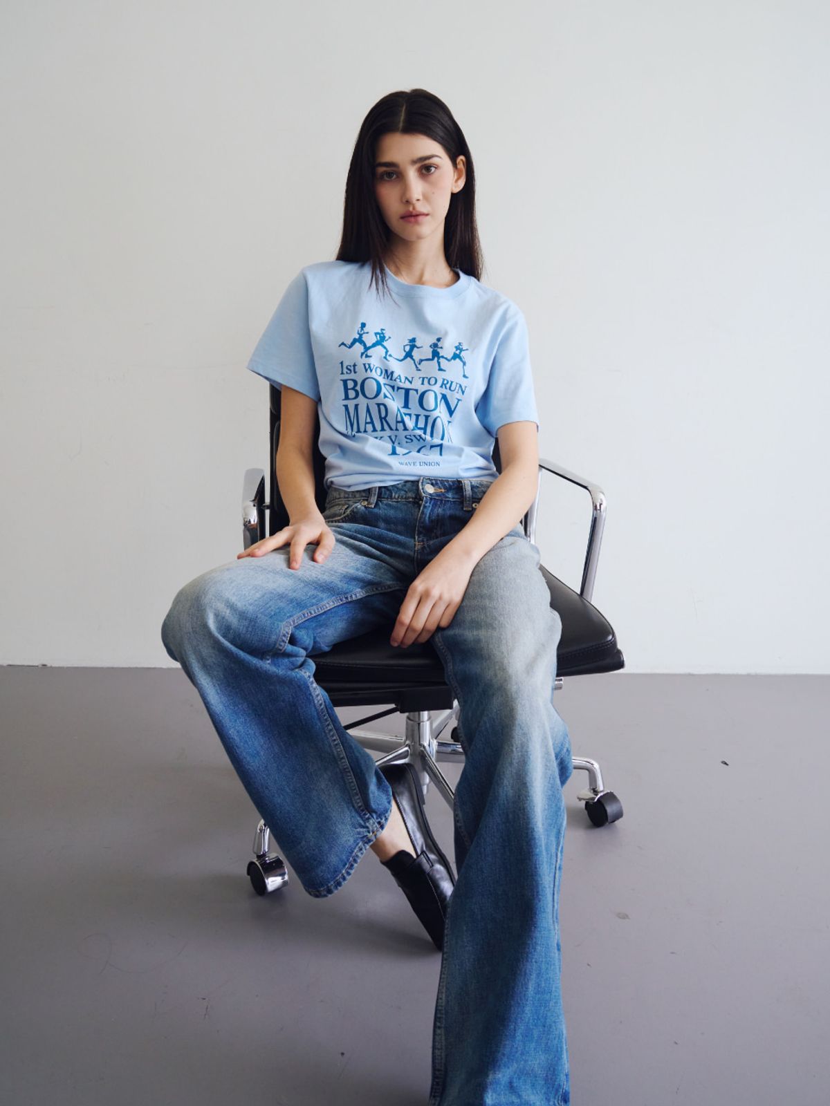 웨이브유니온(WAVE UNION) Kathrine T-shirt Light blue