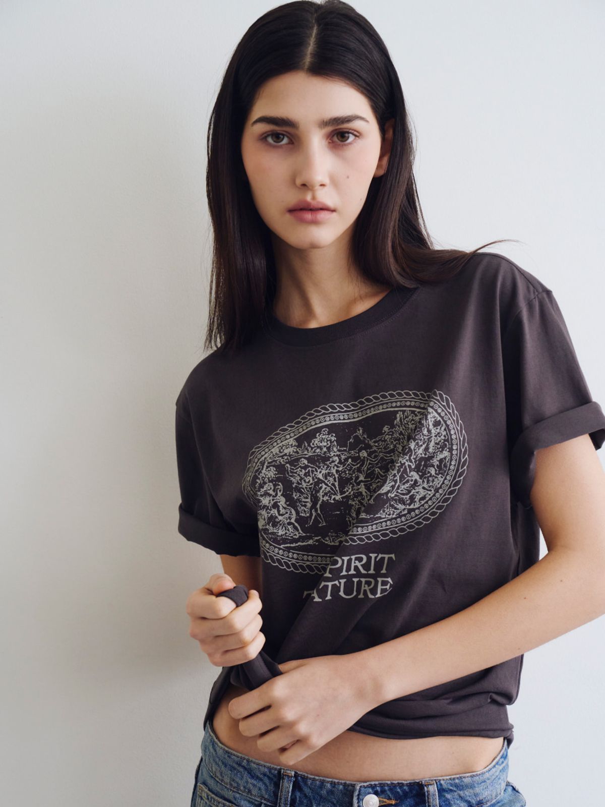 웨이브유니온(WAVE UNION) Nymphs T-shirt Charcoal