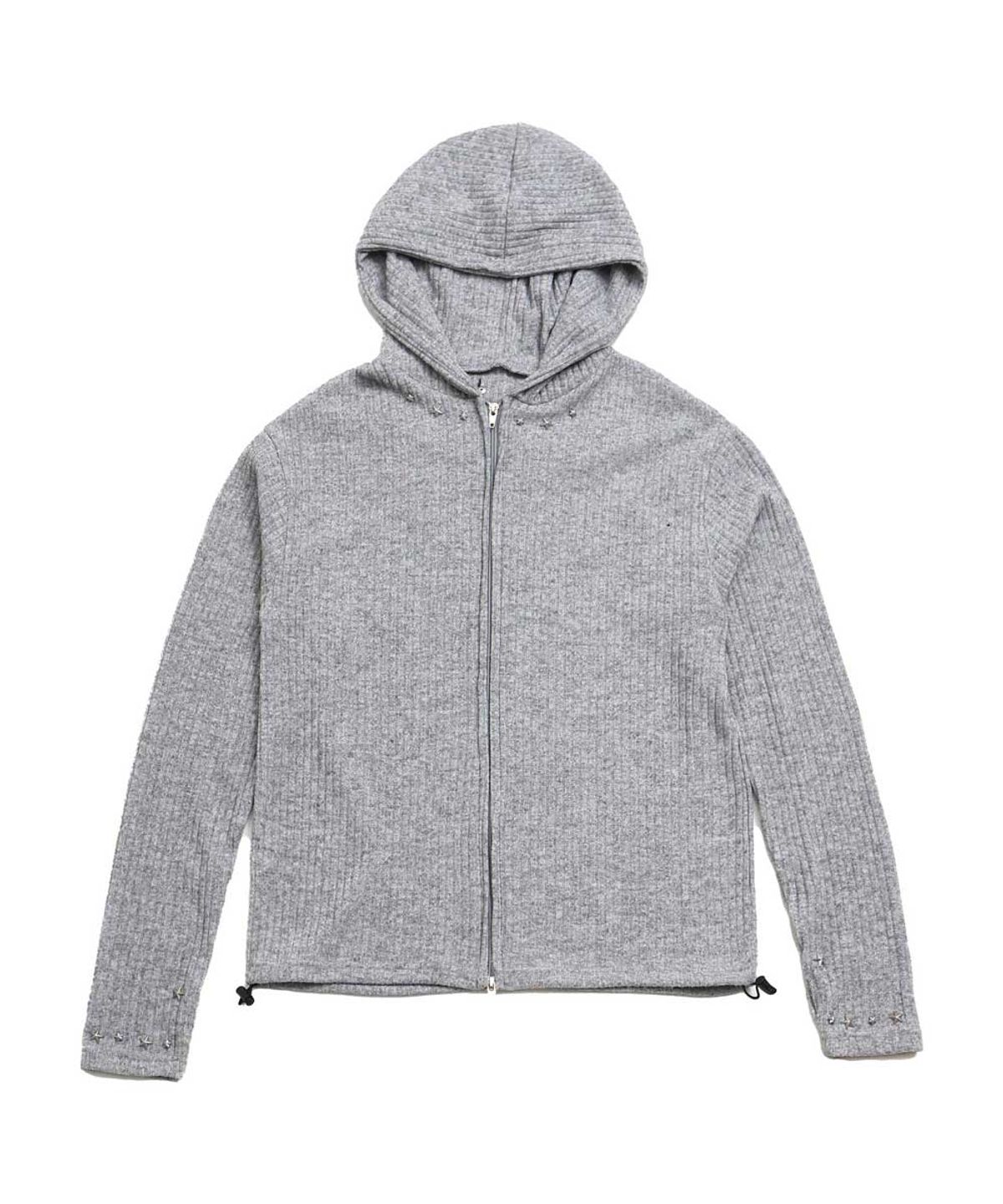 왓더파티(WHATTHEPARTY) Sword Crop Hoodie Zip-up - Gray