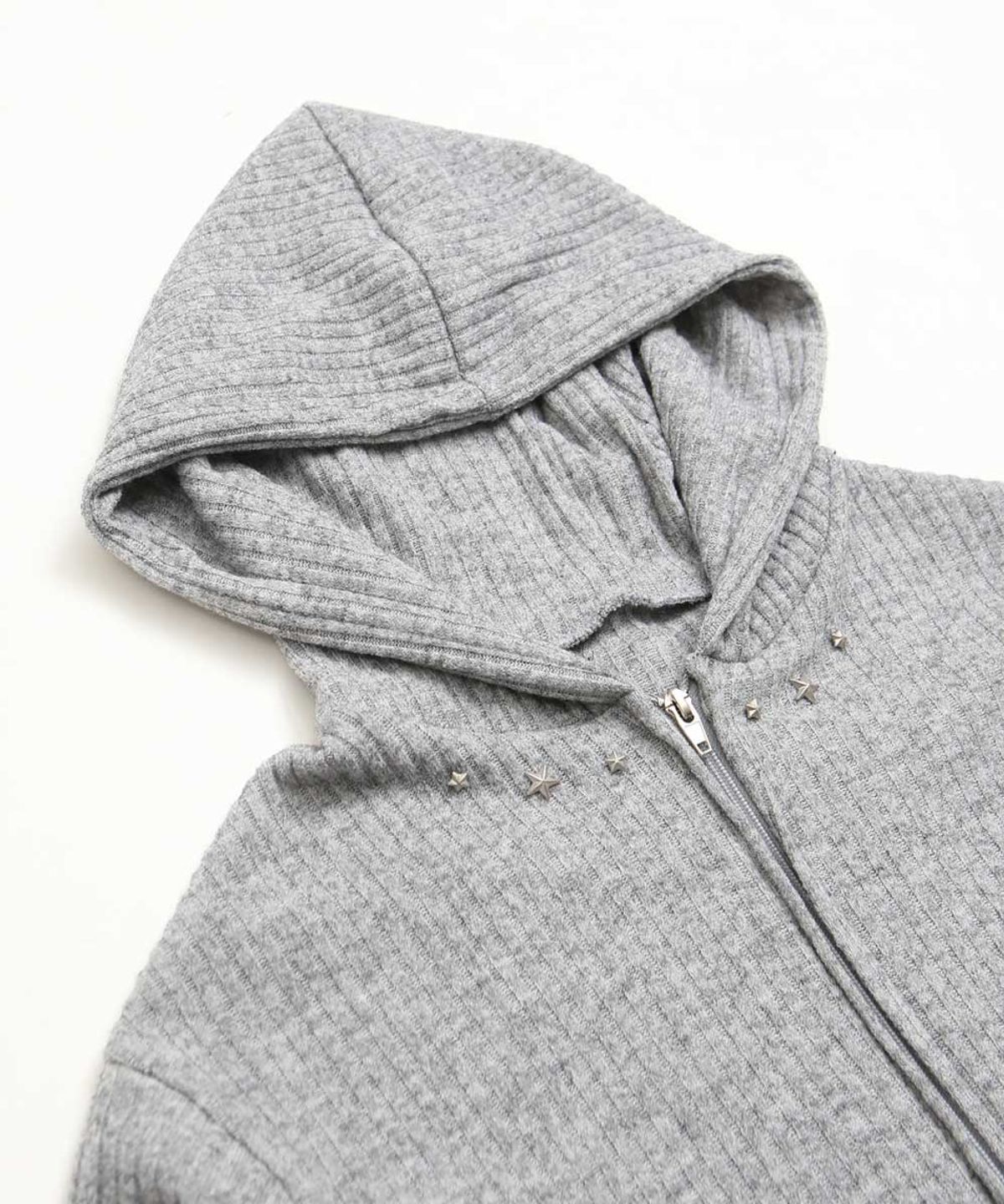 왓더파티(WHATTHEPARTY) Sword Crop Hoodie Zip-up - Gray