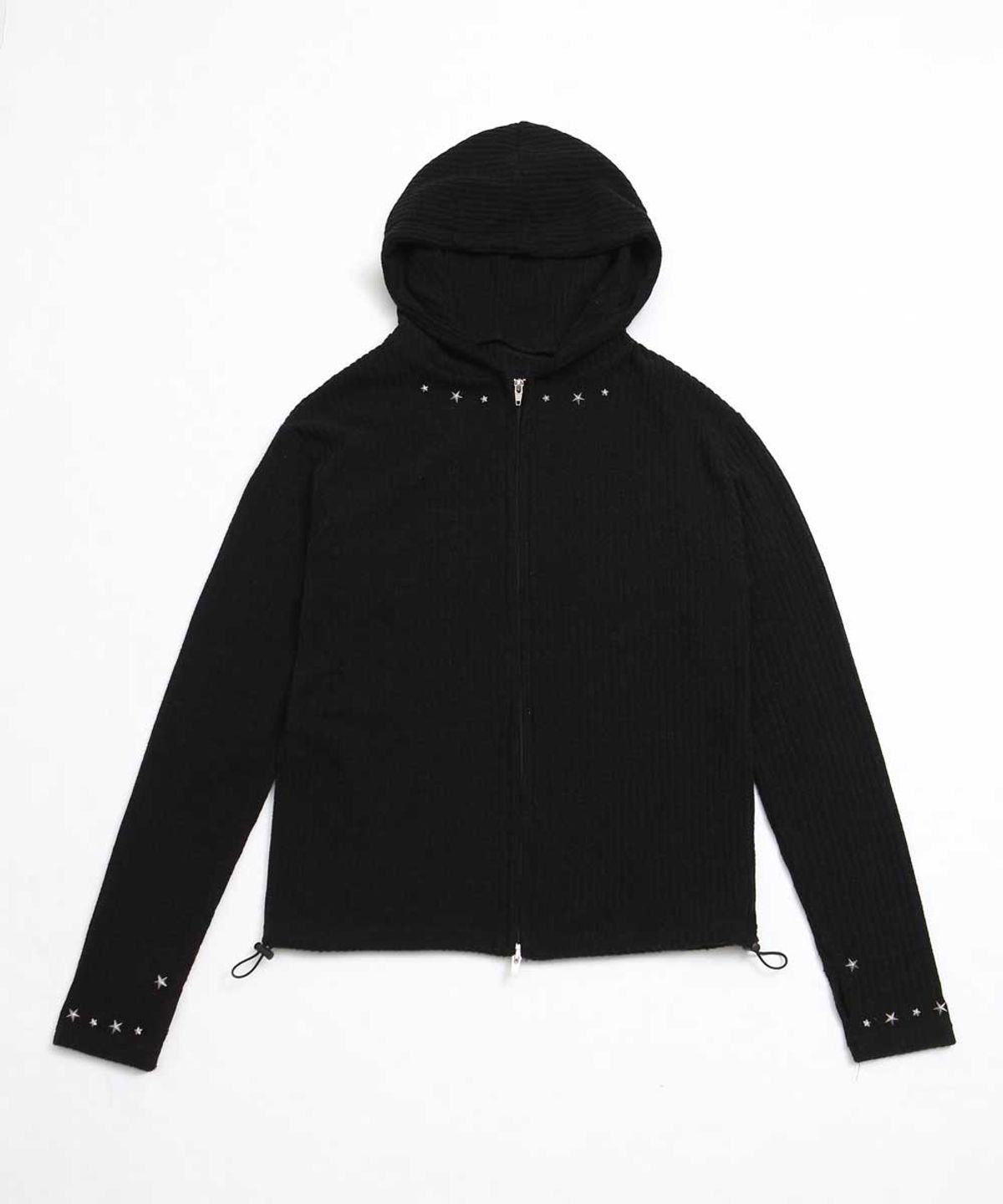 왓더파티(WHATTHEPARTY) Sword Crop Hoodie Zip-up - Black